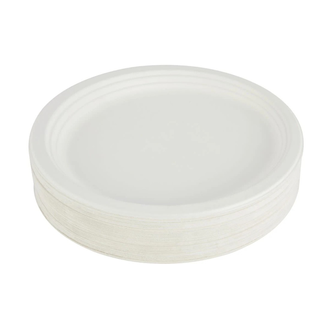 2 50 Pack Sugarcane Pulp Oval White Plates, 2 of 5