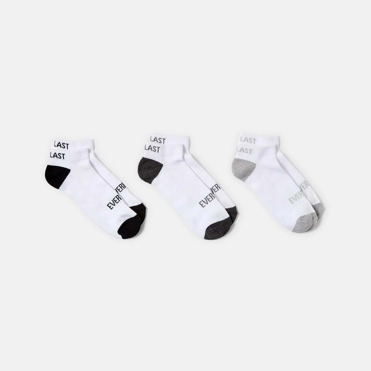 1 3 Pack Everlast Mens Performance Low Cut Socks Wht Colour, 1 of 3
