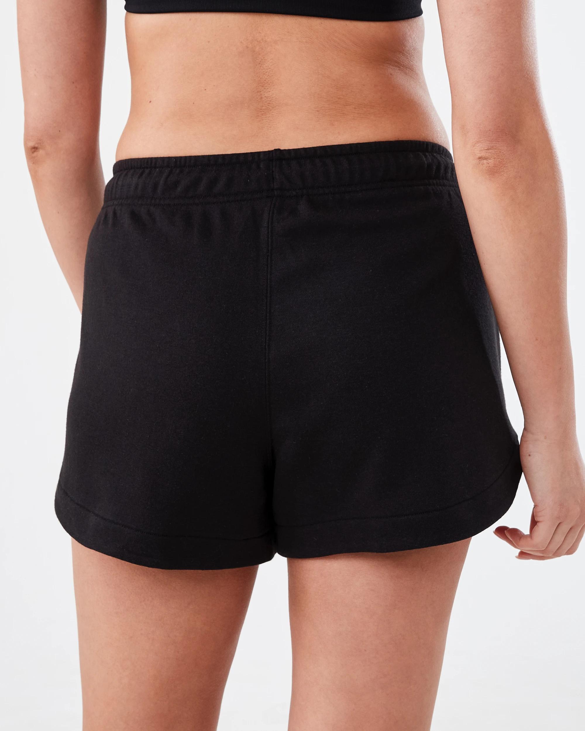 3 Active Womens Terry Sport Shorts Black, 3 of 6