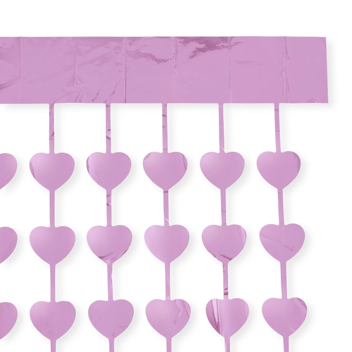 3 Pink Heart Foil Curtain, 3 of 6