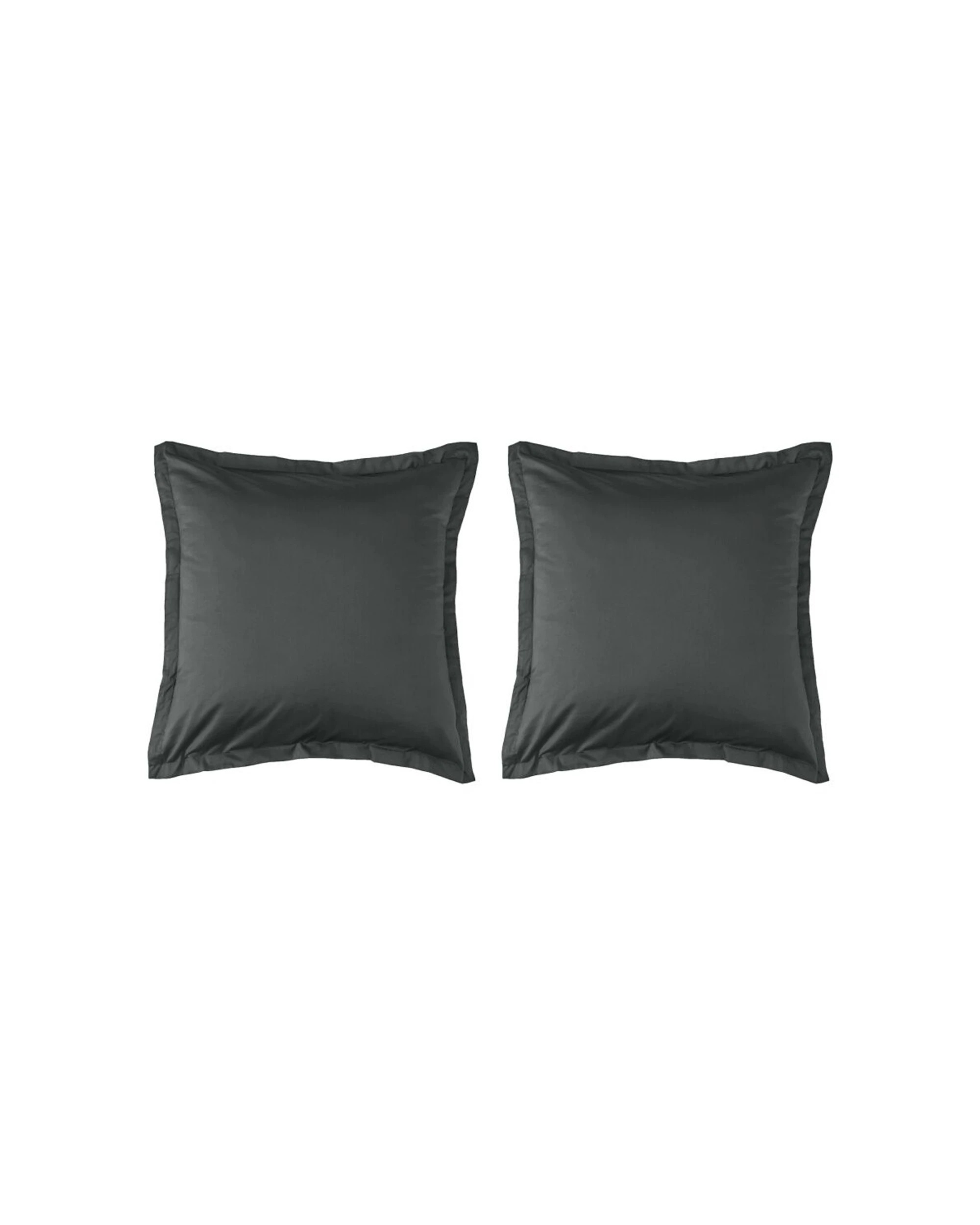 1 Grosvenor House Egyptian Cotton Tailored European Pillowcase Charcoal 2PK 500TC - Charcoal, 1 of 4