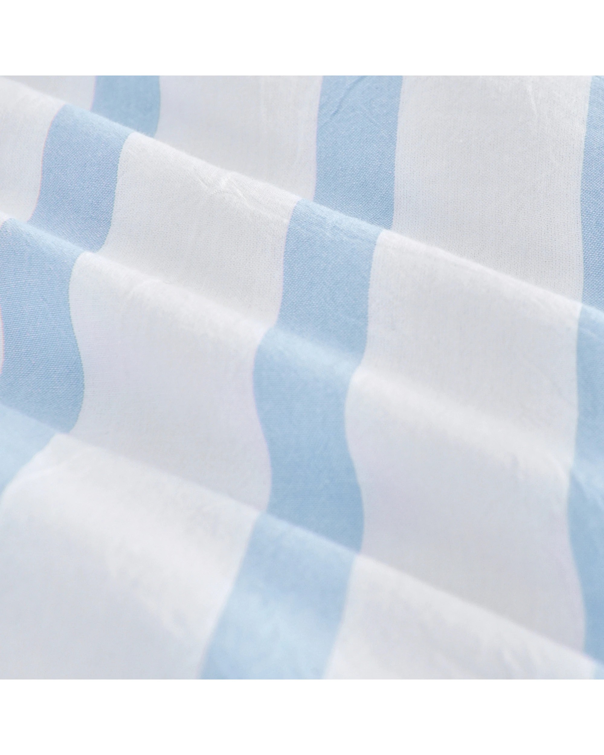 5 Dreamaker Bask Yarn Dyed Washed Cotton Striped Sheet Set - Single Bed - Sky, 5 of 7