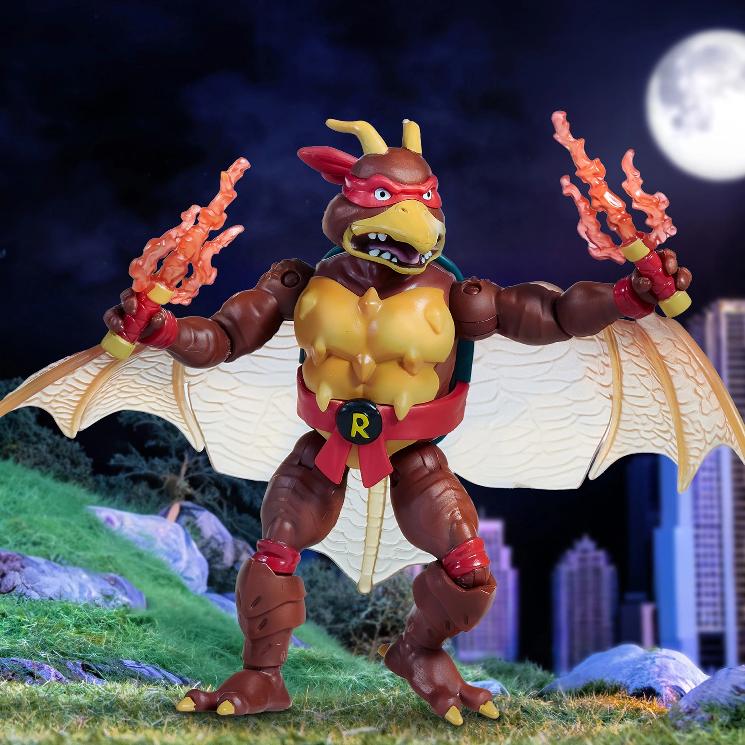 5 Teenage Mutant Ninja Turtles X Godzilla Figures - Raph X Rodan - Multi, 5 of 6