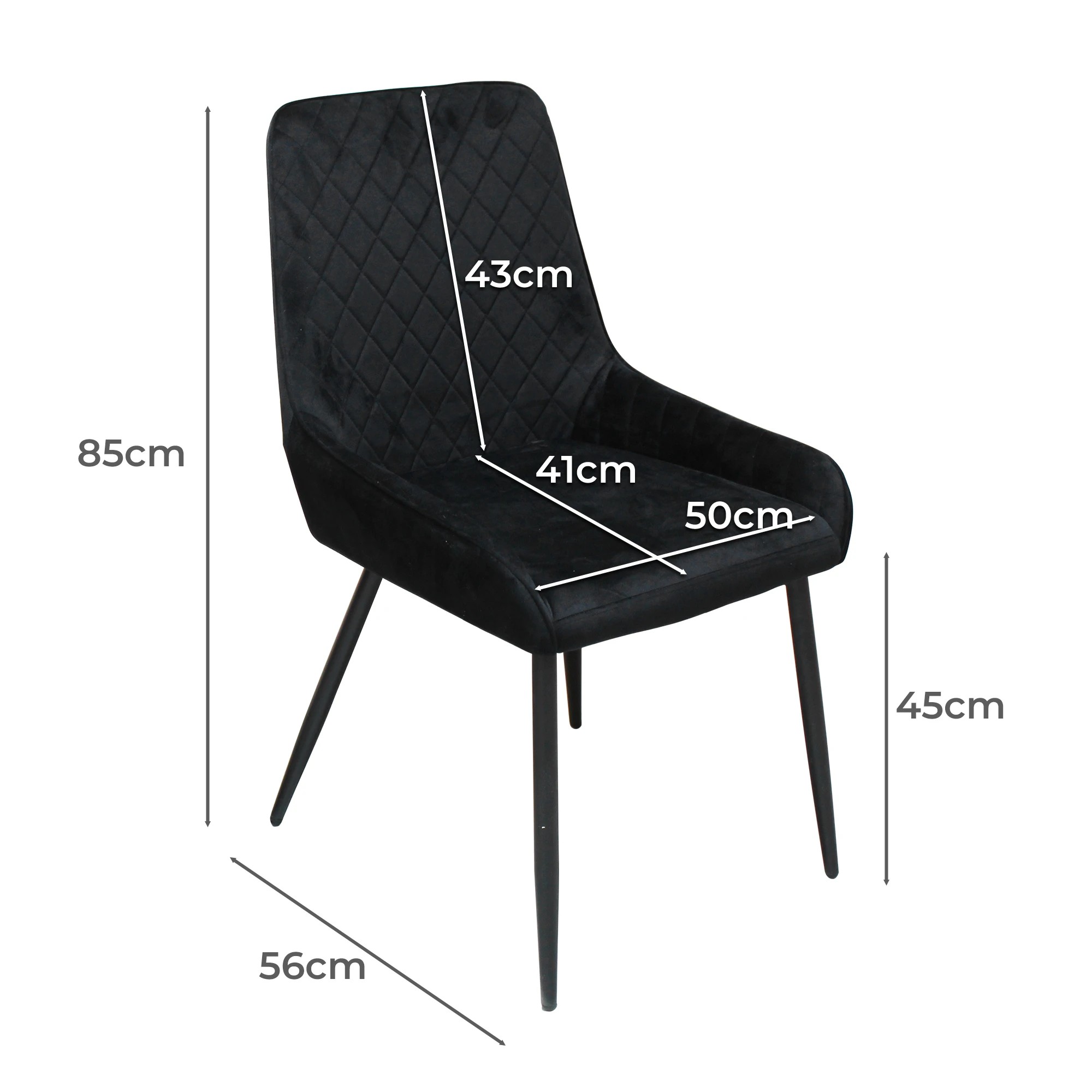 3 Levede 8x Soft Velvet Dining Chairs - Black, 3 of 8
