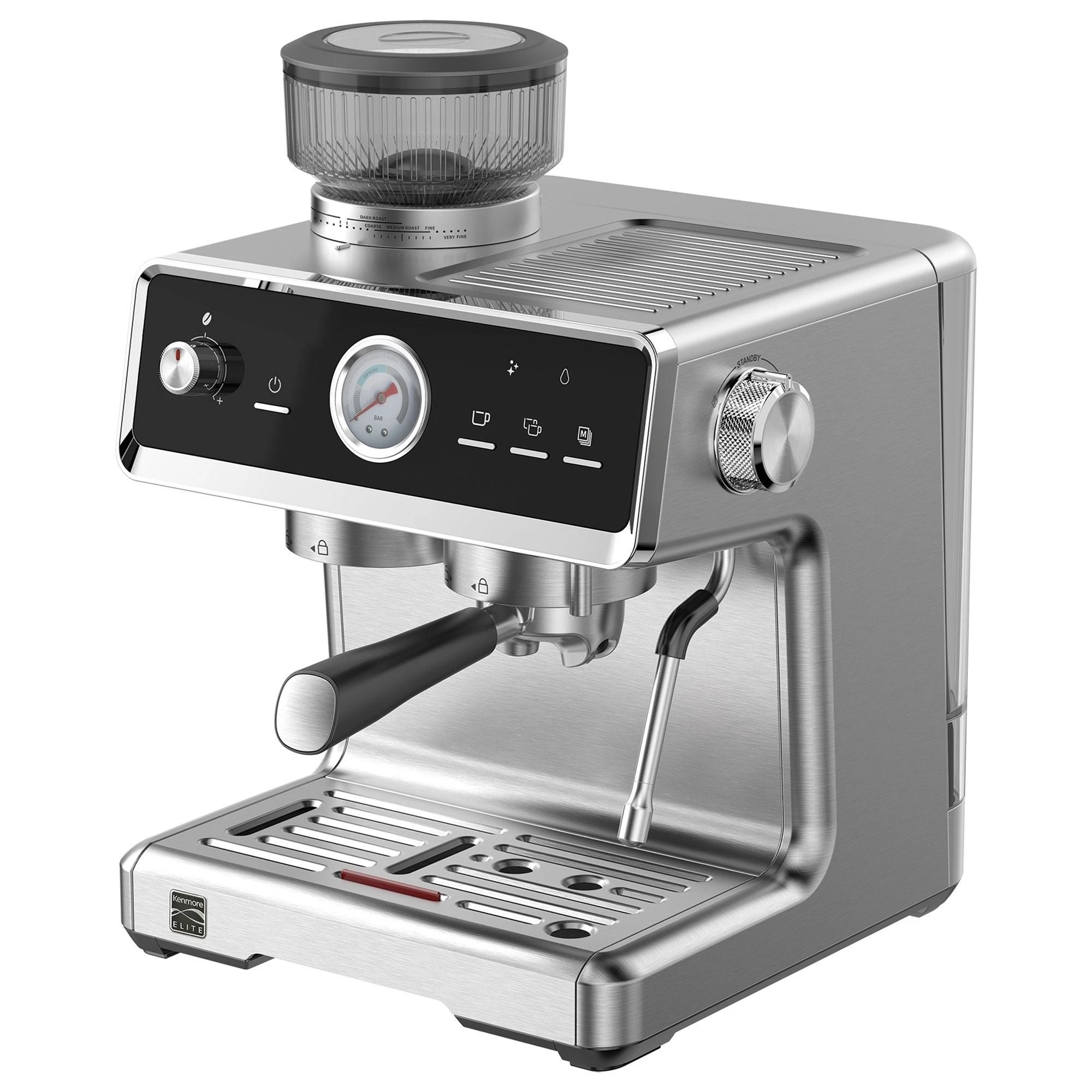 9 Kenmore 2.5L Semi-Automatic Espresso Machine Stainless Steel - Silver, 9 of 9