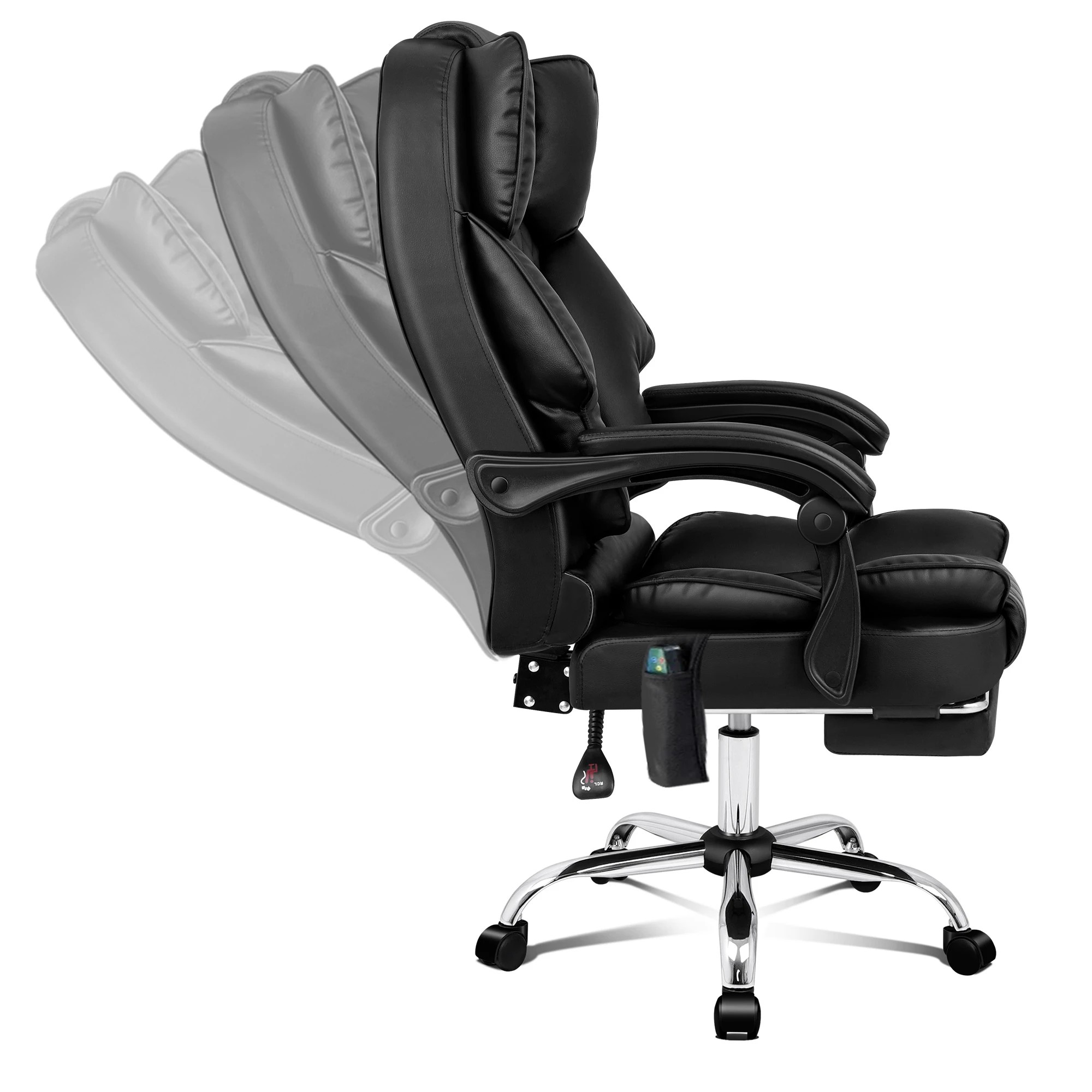 5 Alfordson Massage Office Chair Heated Seat Executive Recliner Gaming Computer - Black, 5 of 10