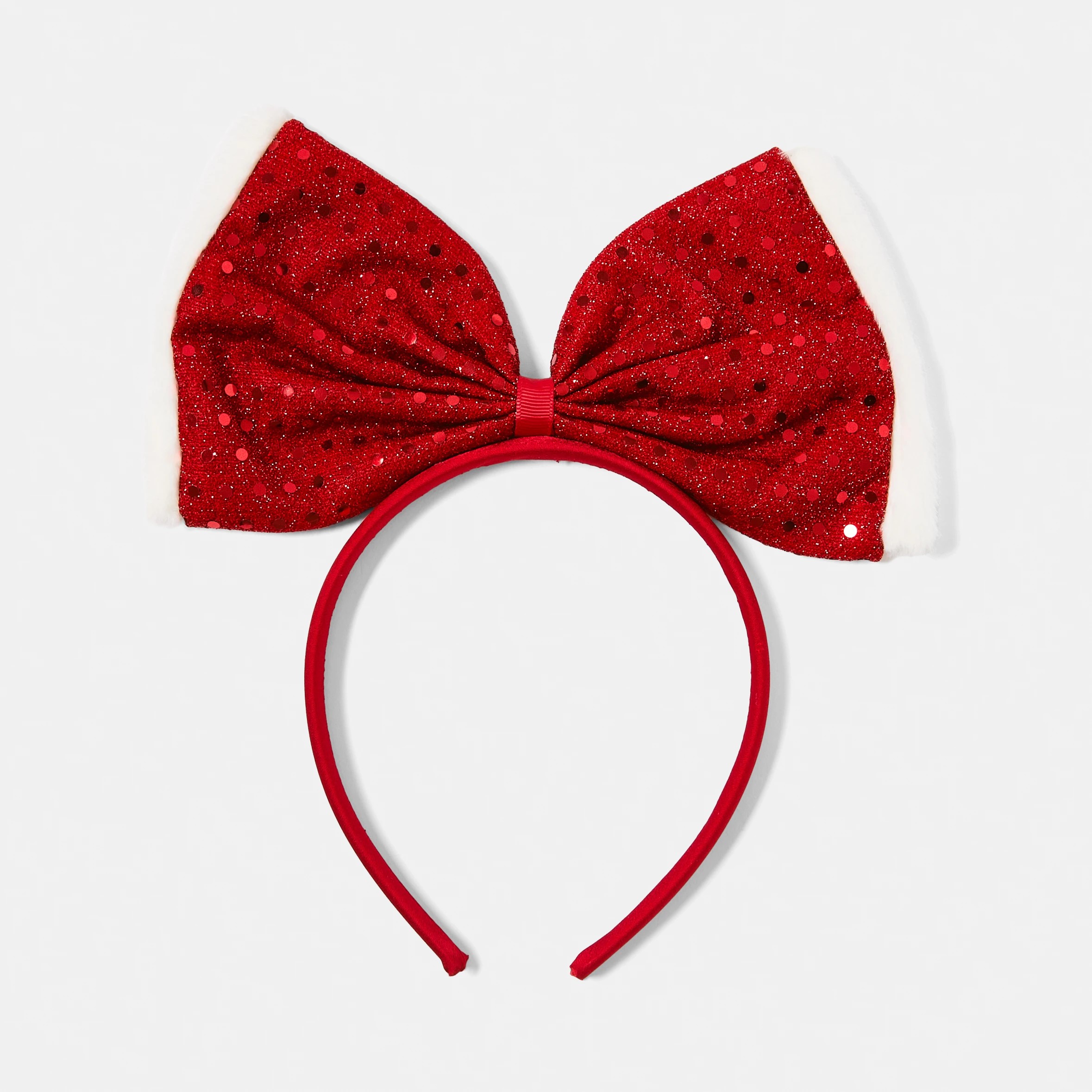 4 Christmas Glitter Bow Headband - Red, 4 of 4