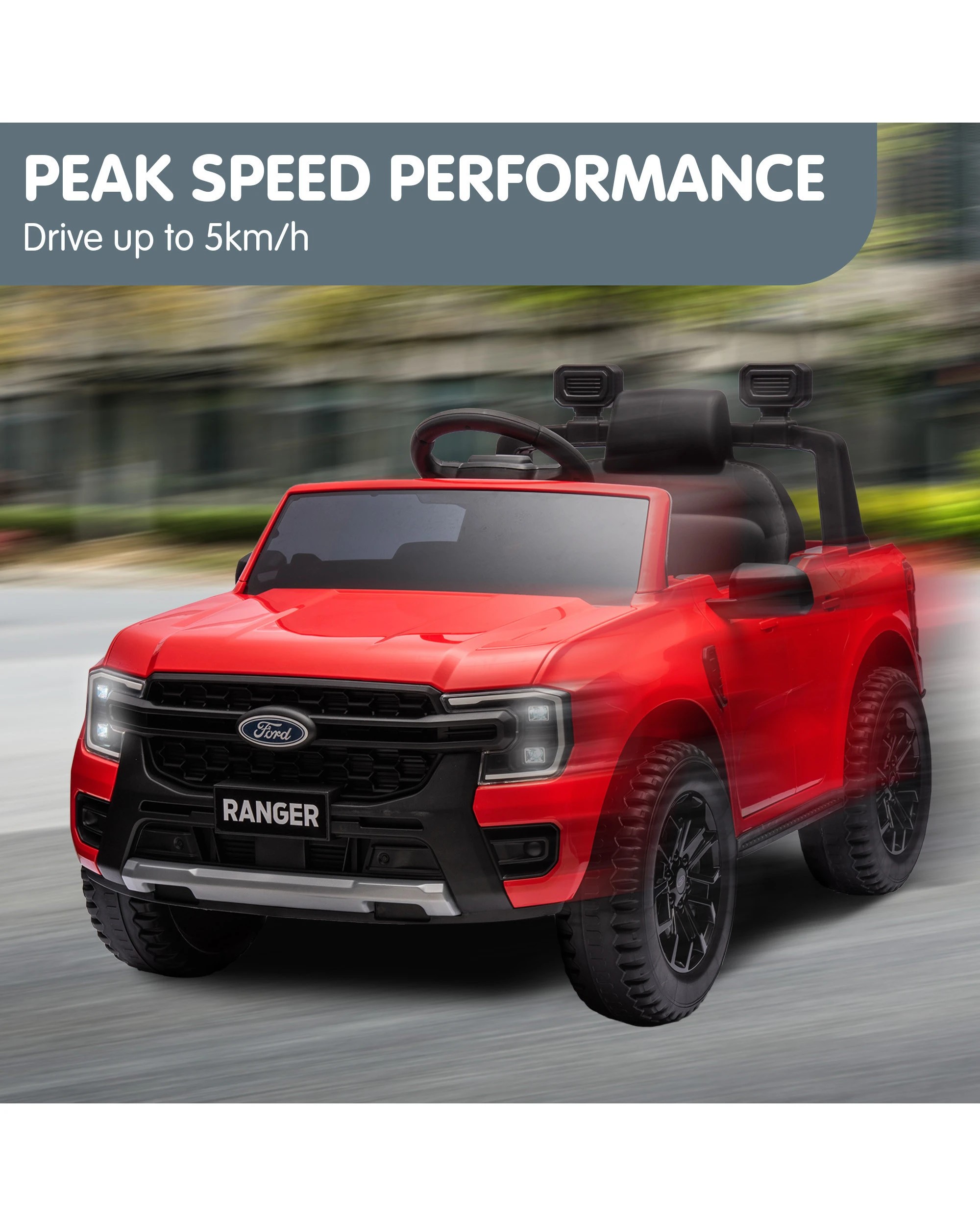 7 Kahuna Ford Ranger Electric Kids Ride On Car in Red, 7 of 10