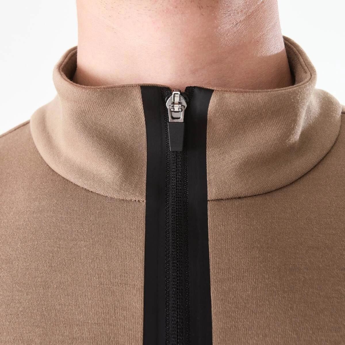 5 Active Mens Sports Half Zip Pullover Brn Walnt, 5 of 7