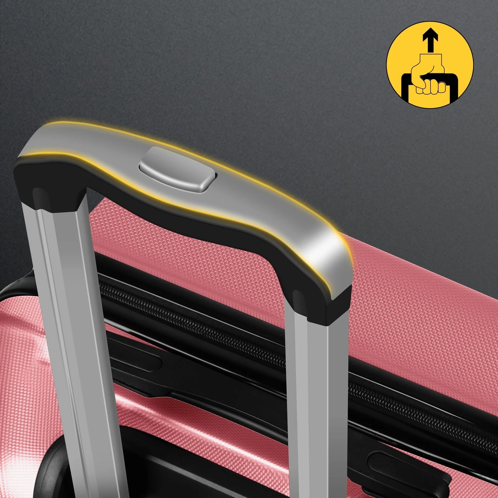 4 Alfordson Luggage 3PCS Set Suitcase ABS+PC Trolley TSA Hard Shell Case - Pink, 4 of 10