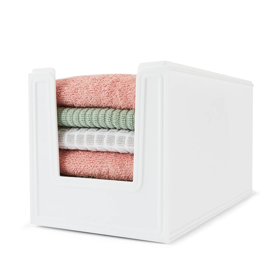 2 15L Modular Open Front Stackable Bin - White, 2 of 10