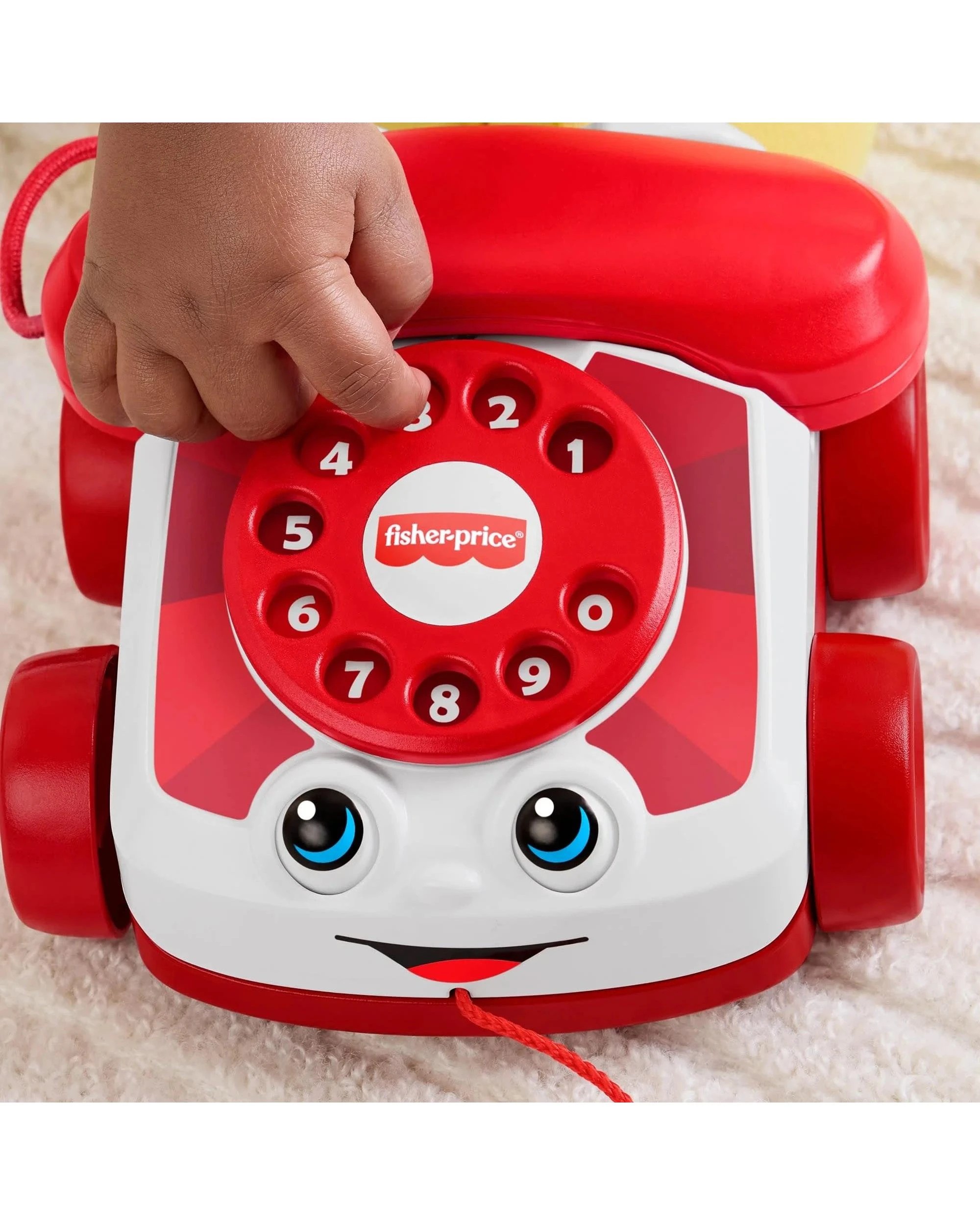 5 Fisher-Price Mattel 80th Anniversary Ruby Red Chatter Telephone, 5 of 8