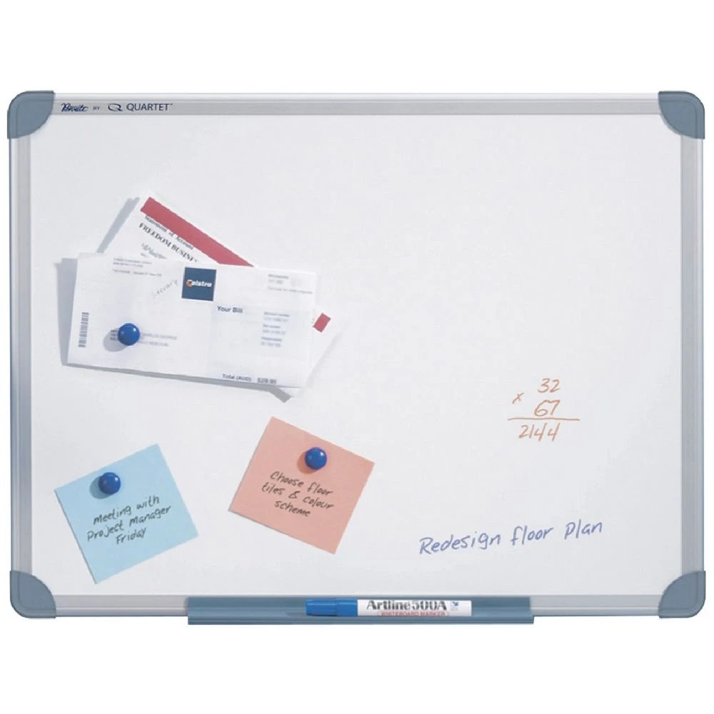 1 Penrite 1200 x 900mm Aluminium Frame Magnetic Whiteboard, 1 of 1