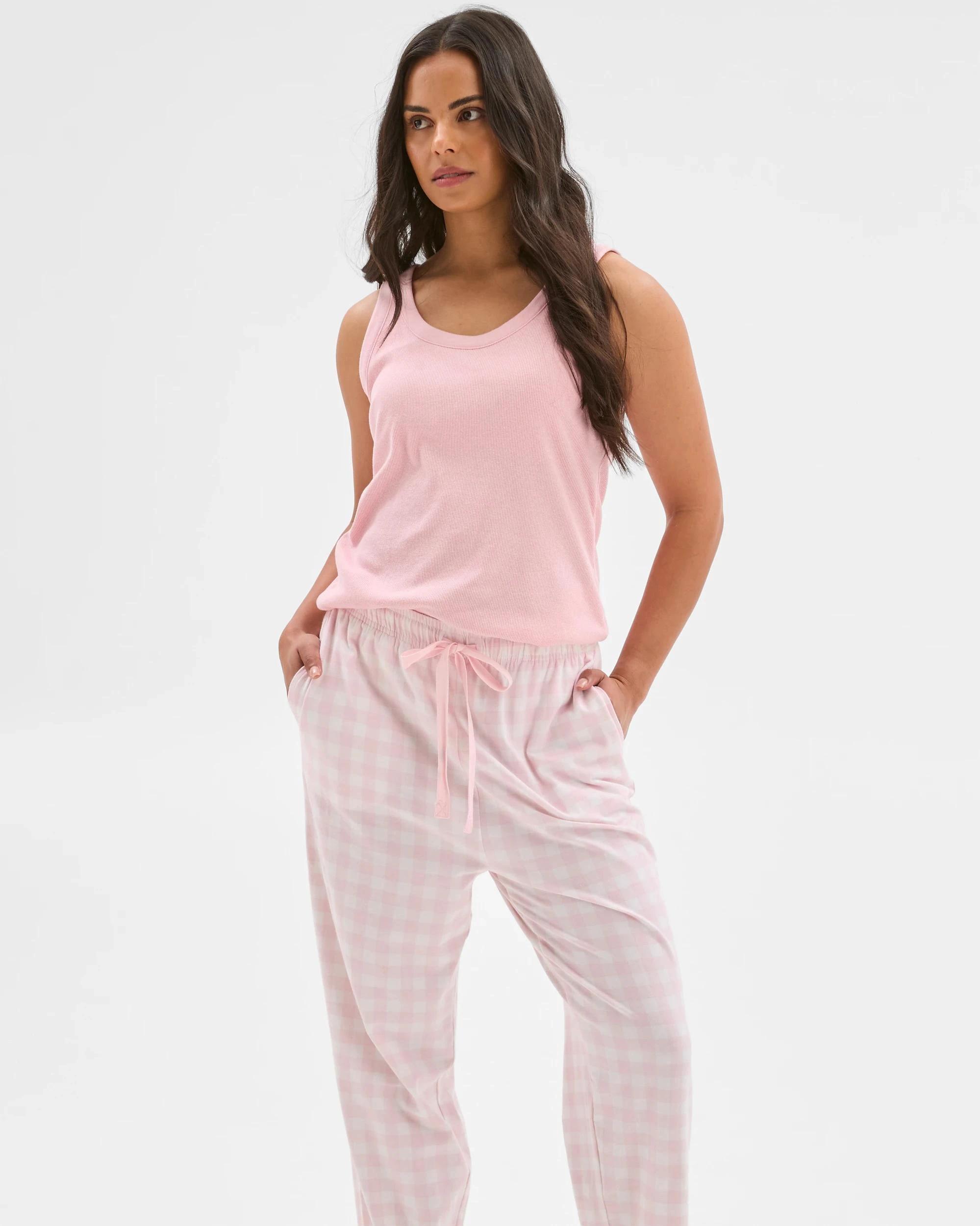 2 Target Australian Cotton 7/8 Length Sleep Pyjama Pants GINGHAM, 2 of 6