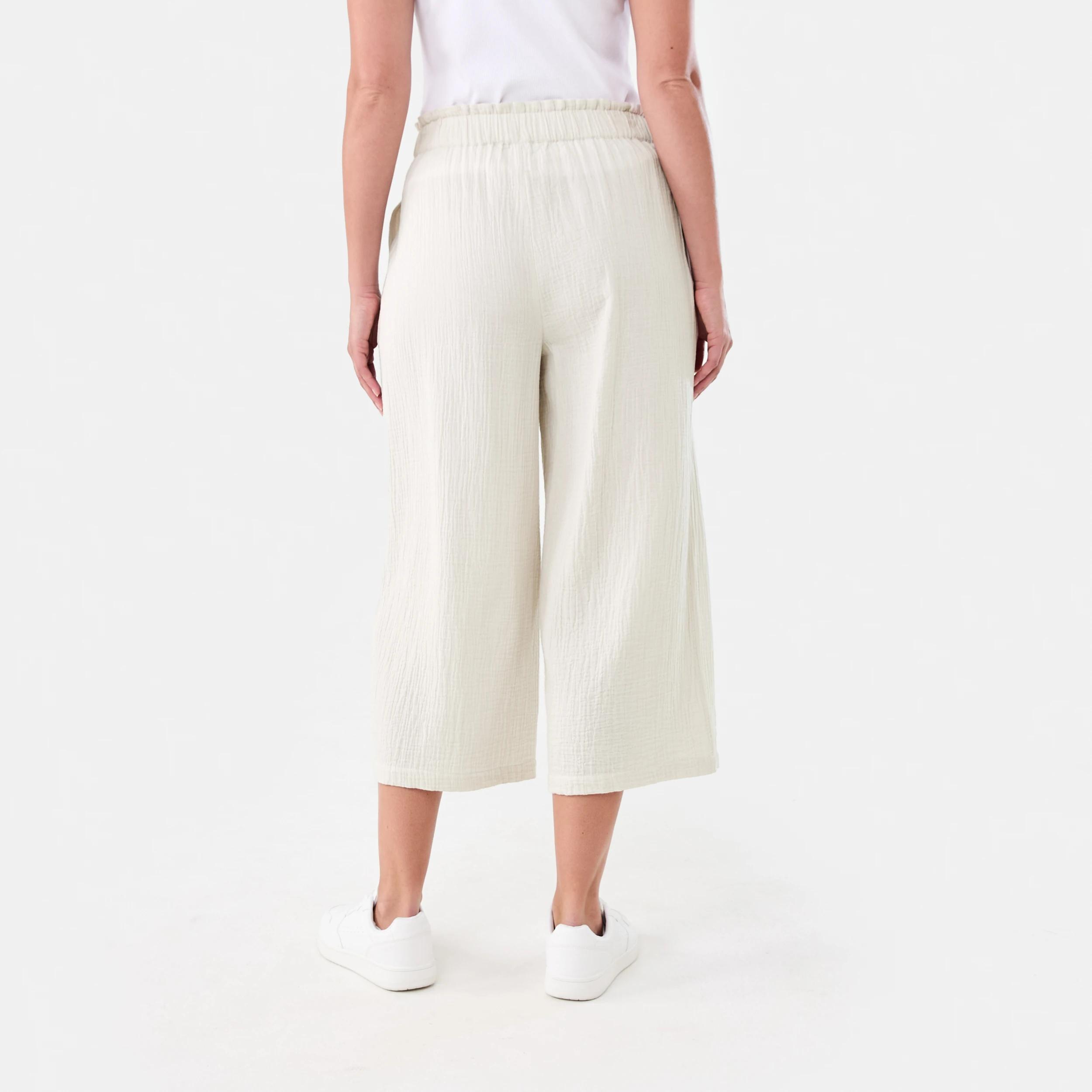 3 Double Cloth Culottes Nat Beige, 3 of 5