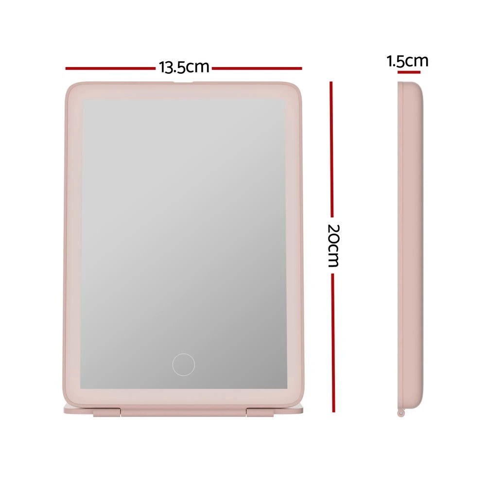 2 Embellir Compact Makeup Mirror w/ LED Light Portable Foldable Travel Beauty - Pink, 2 of 6