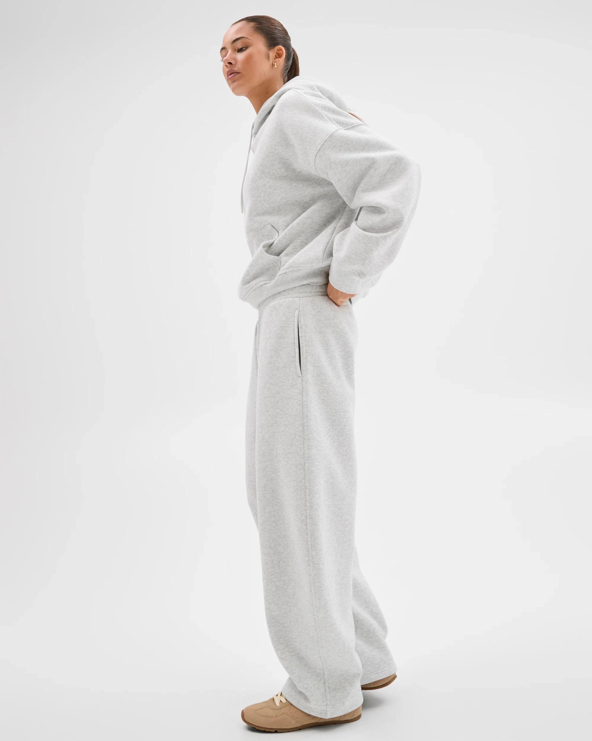 6 Lily Loves Australian Cotton Blend Bow Leg Trackpants SILVER MARLE, 6 of 7