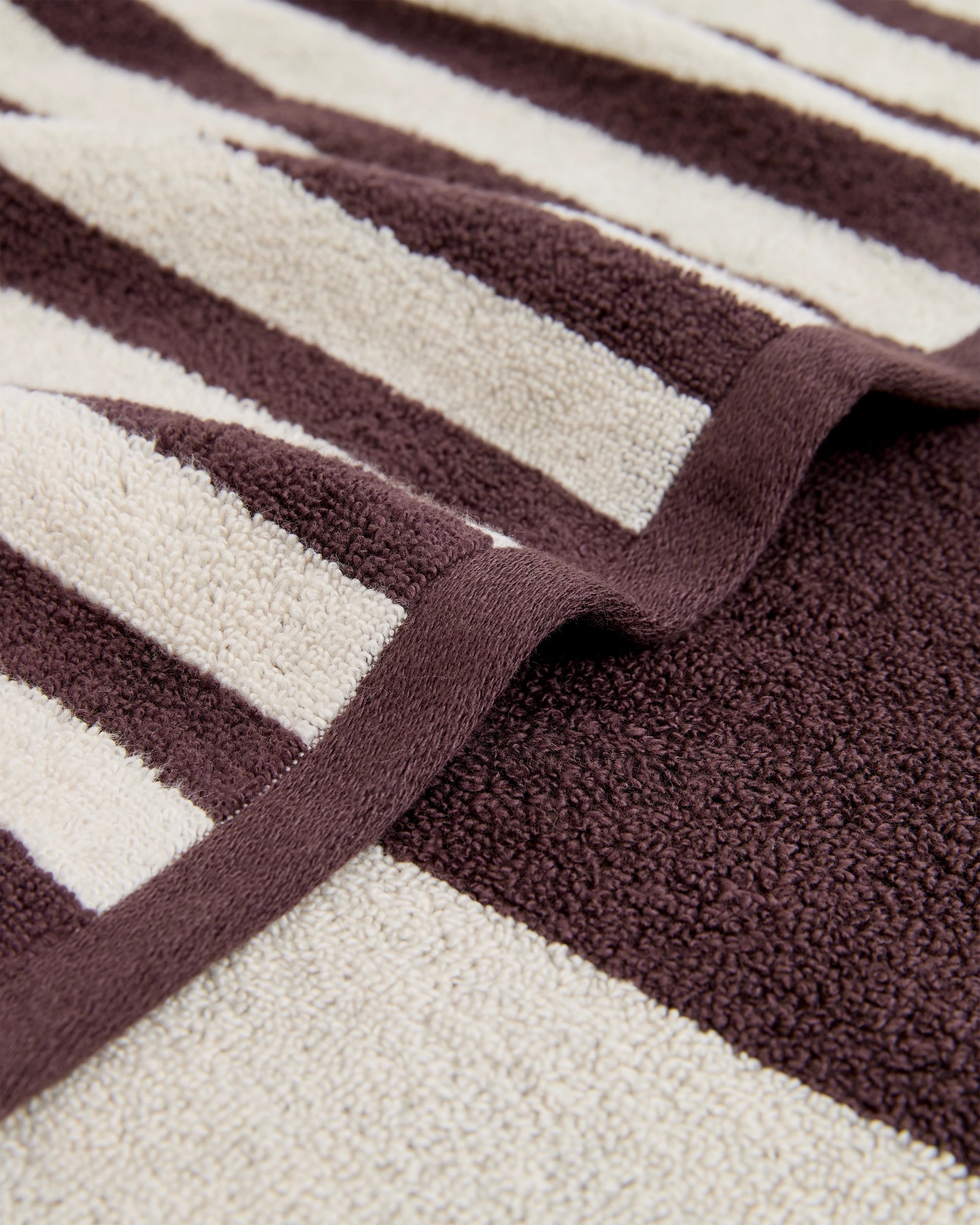 2 Target Rayne Australian Cotton Stripe Hand Towel - Brown, 2 of 2