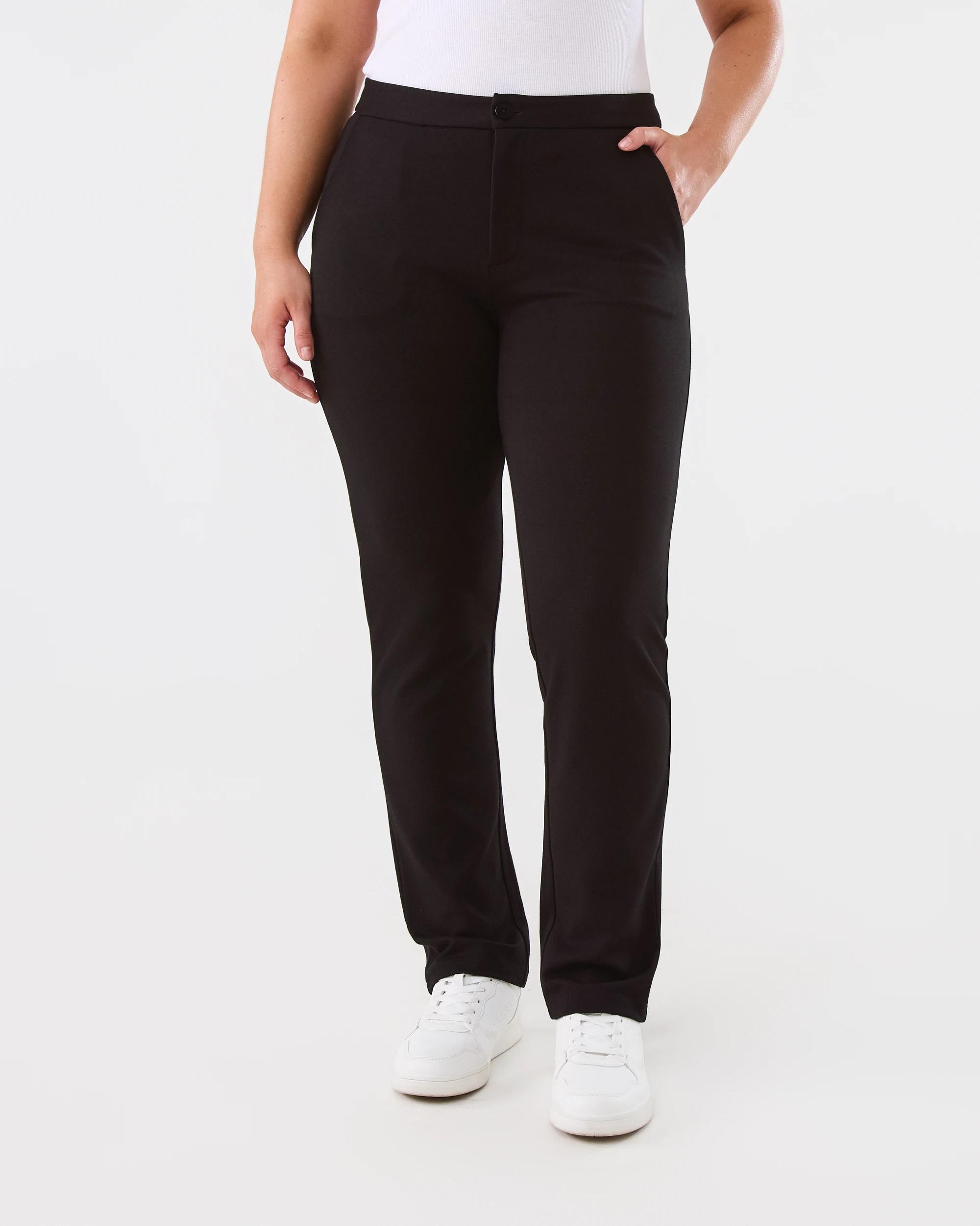 1 Slim Ponte Work Pants Black, 1 of 5