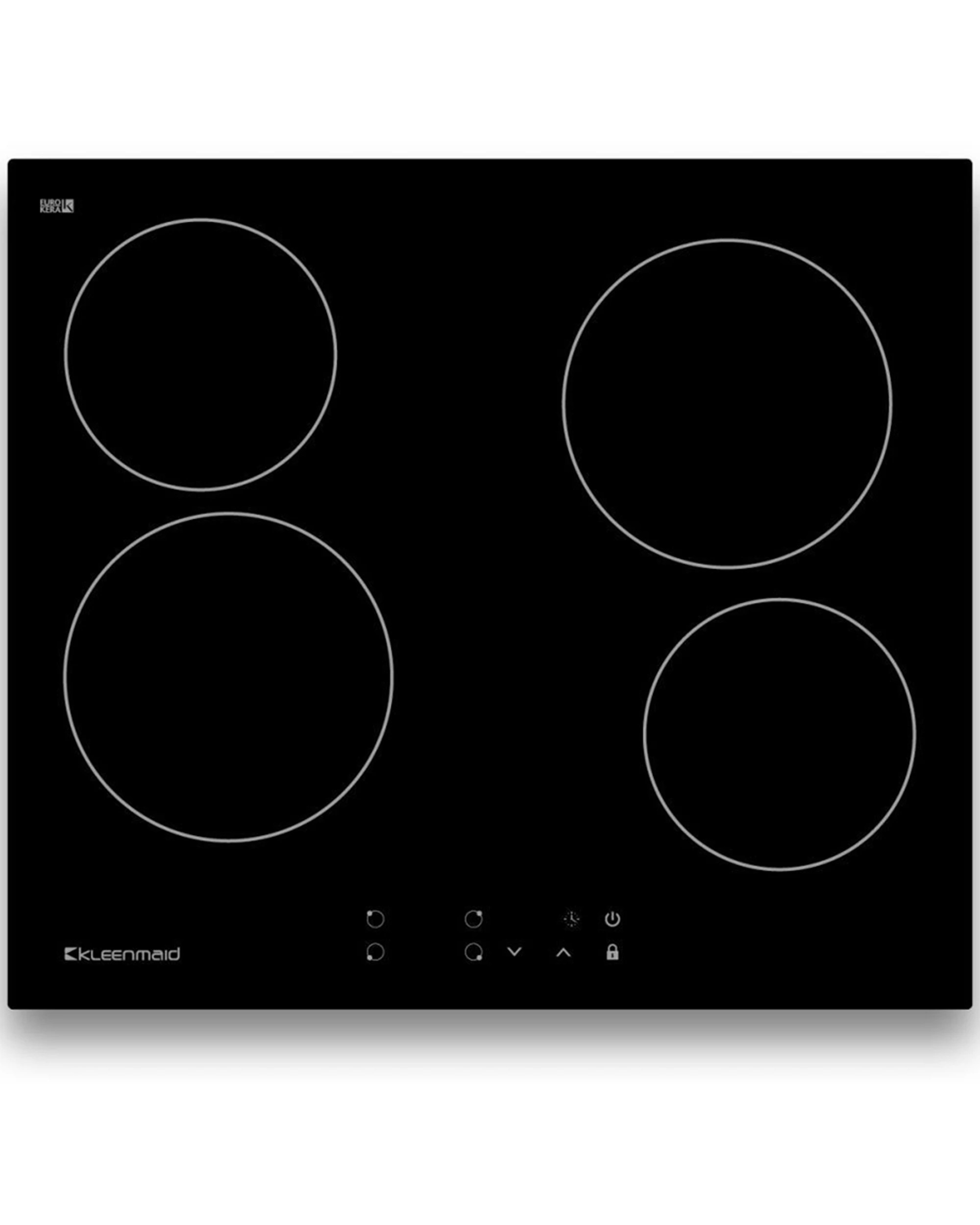 1 Kleenmaid Built-In Ceramic Cooktop 60cm Sensor Touch Controls 4-Zone Stovetop - Black, 1 of 4