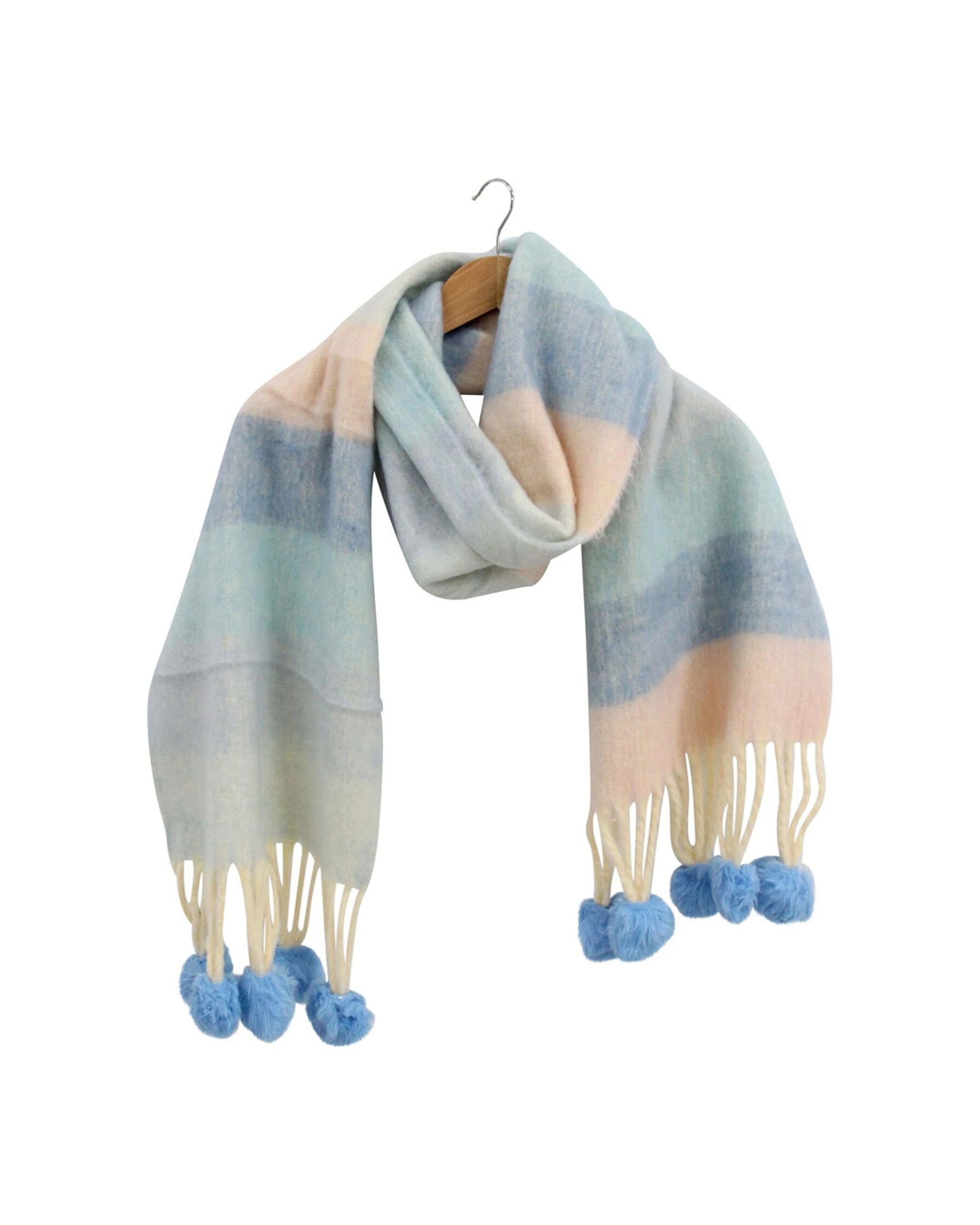 1 LVD Women's Coastal Blues Winter Scarf Polyester 40x180cm - Multi, 1 of 1
