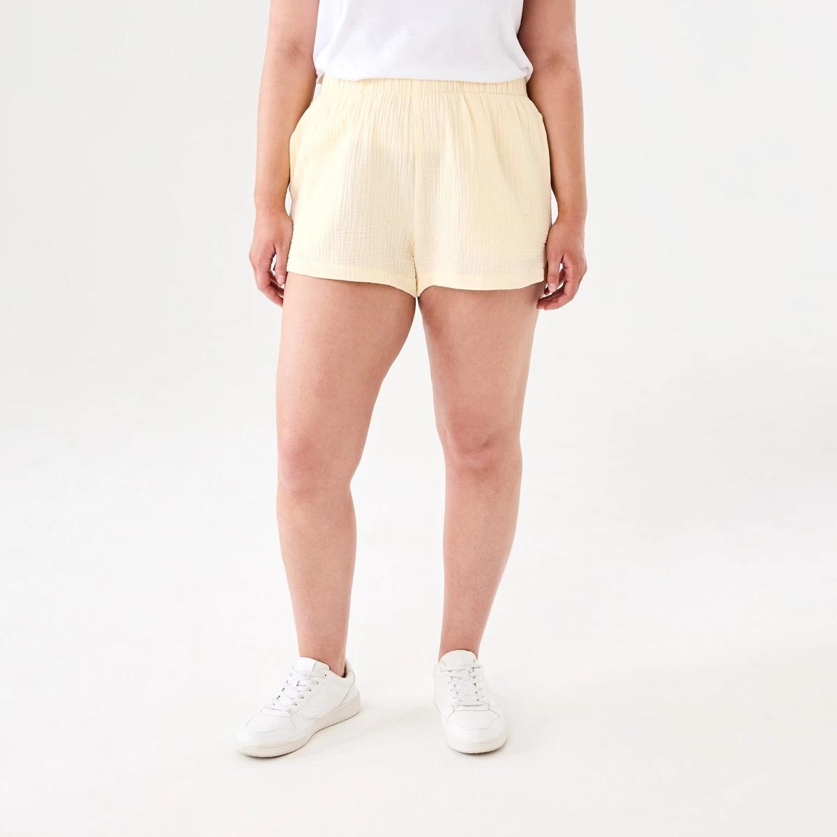 6 Double Cloth Shorts PASTEL YELLOW, 6 of 6