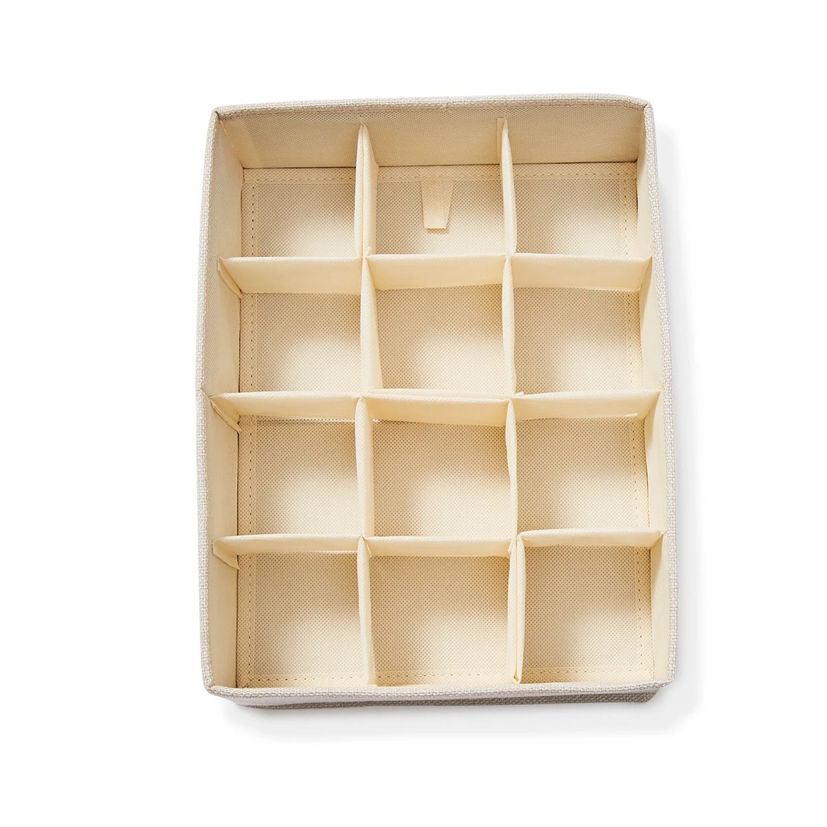 6 12 Grids Linen Look Adjustable Drawer Organiser, 6 of 8