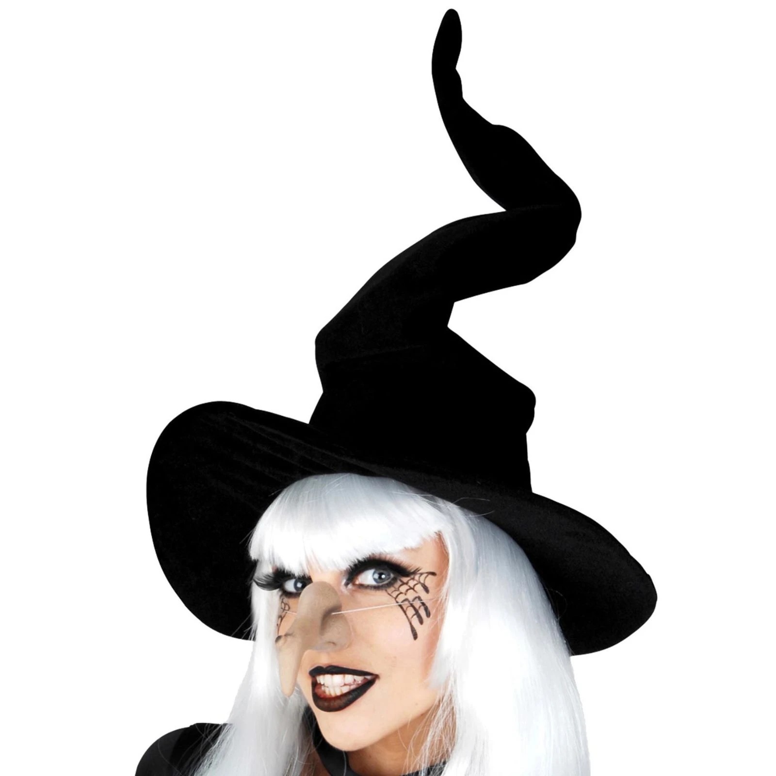 1 Tomfoolery Adult Wired Witch Hat - One Size - Black, 1 of 2