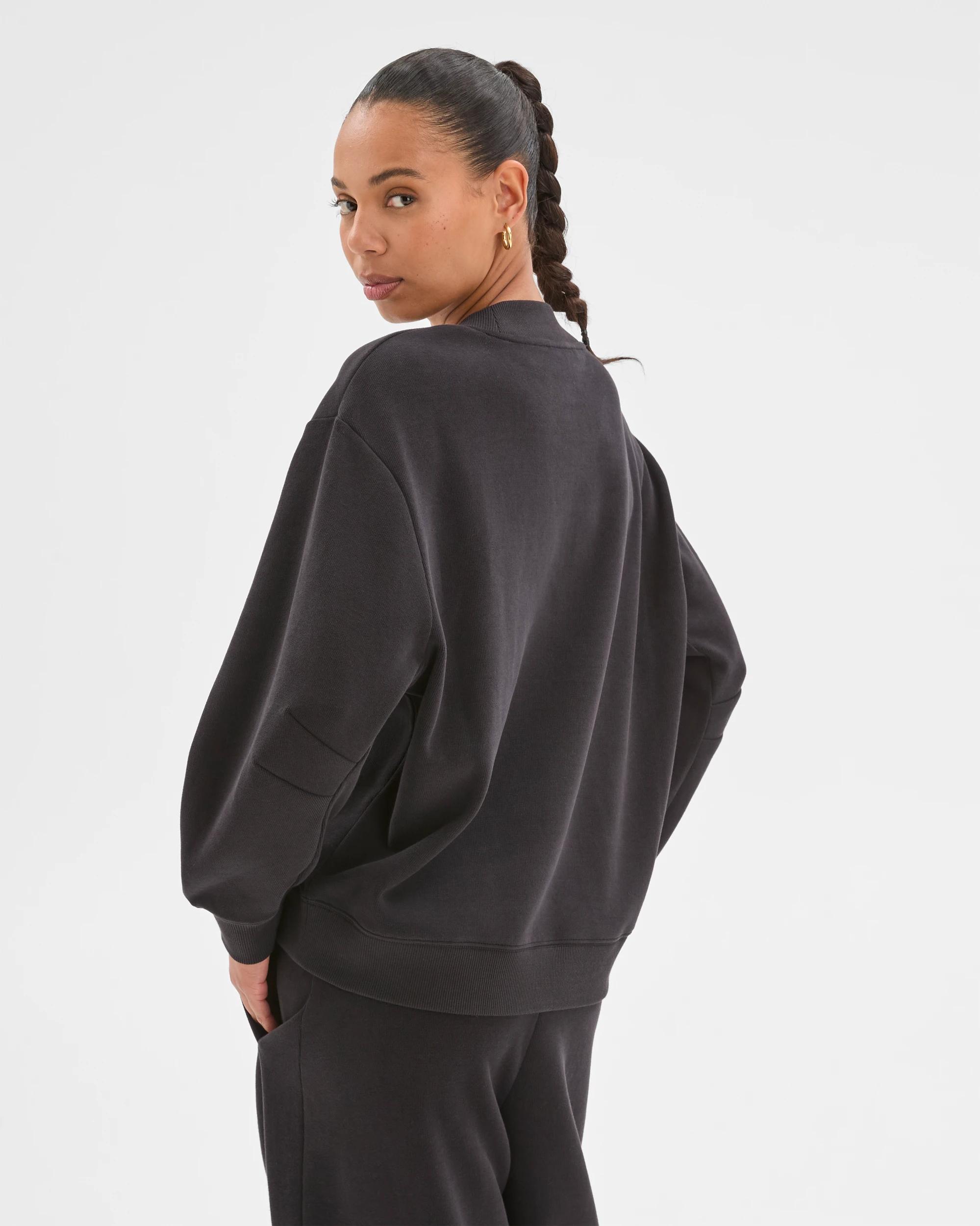 5 Target Active Active Australian Cotton Blend Sueded Rib V-Neck Jumper BLACK, 5 of 6