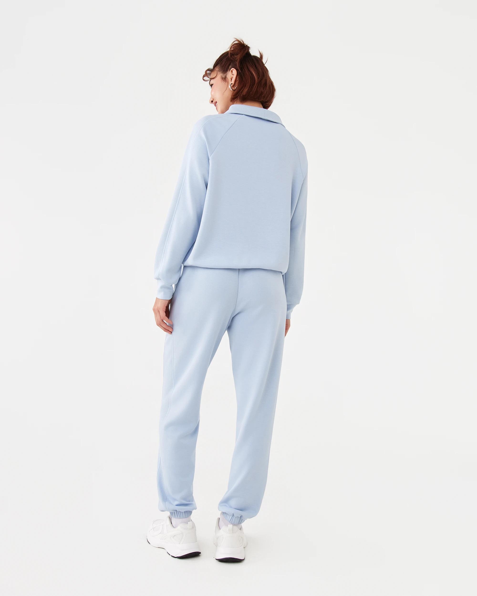 4 Active Womens Soft Modal Quarter Zip Jumper Seashell, 4 of 8