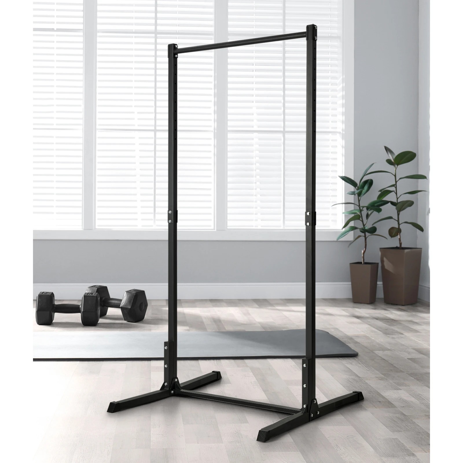 4 Finex Power Tower Pull Up Bar Station Weight Training Rack - Black, 4 of 8