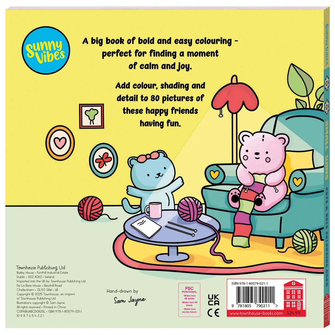 2 Sunny Vibes Small Wins Cute & Bold Colouring by Sam Jayne - Book, 2 of 4