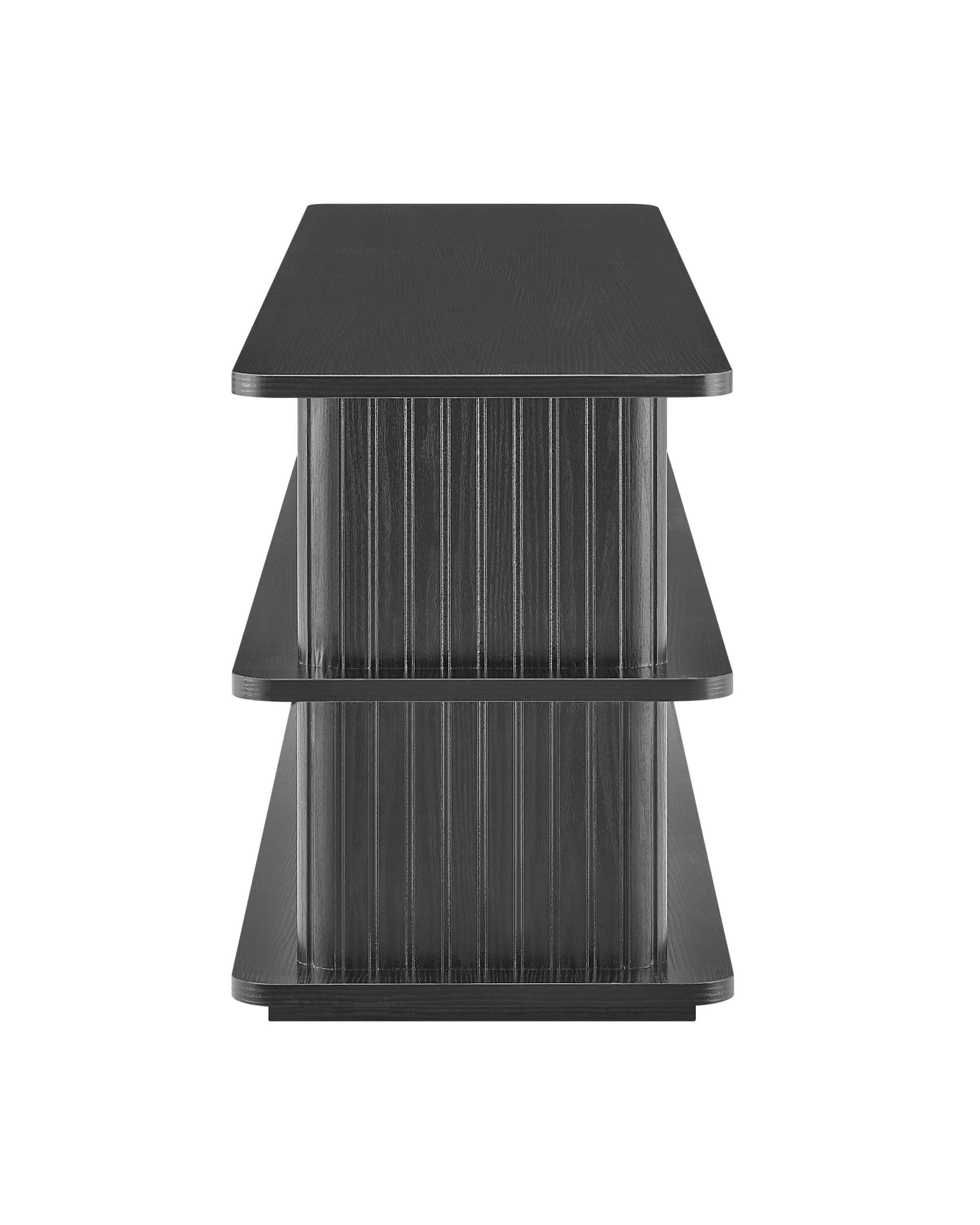 4 Kodu Open Shelf Entertainment TV Unit 180W - Black, 4 of 8