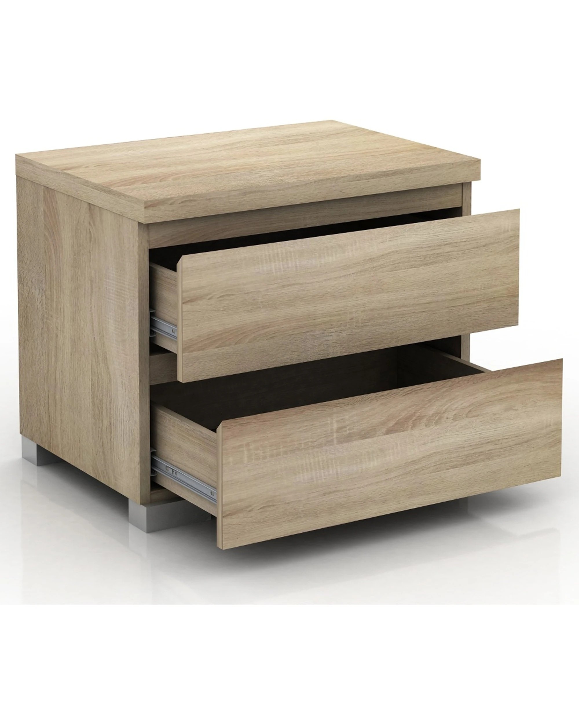 4 Alpine Bay Elara Bedside Table 2 Drawer - Brown, 4 of 7