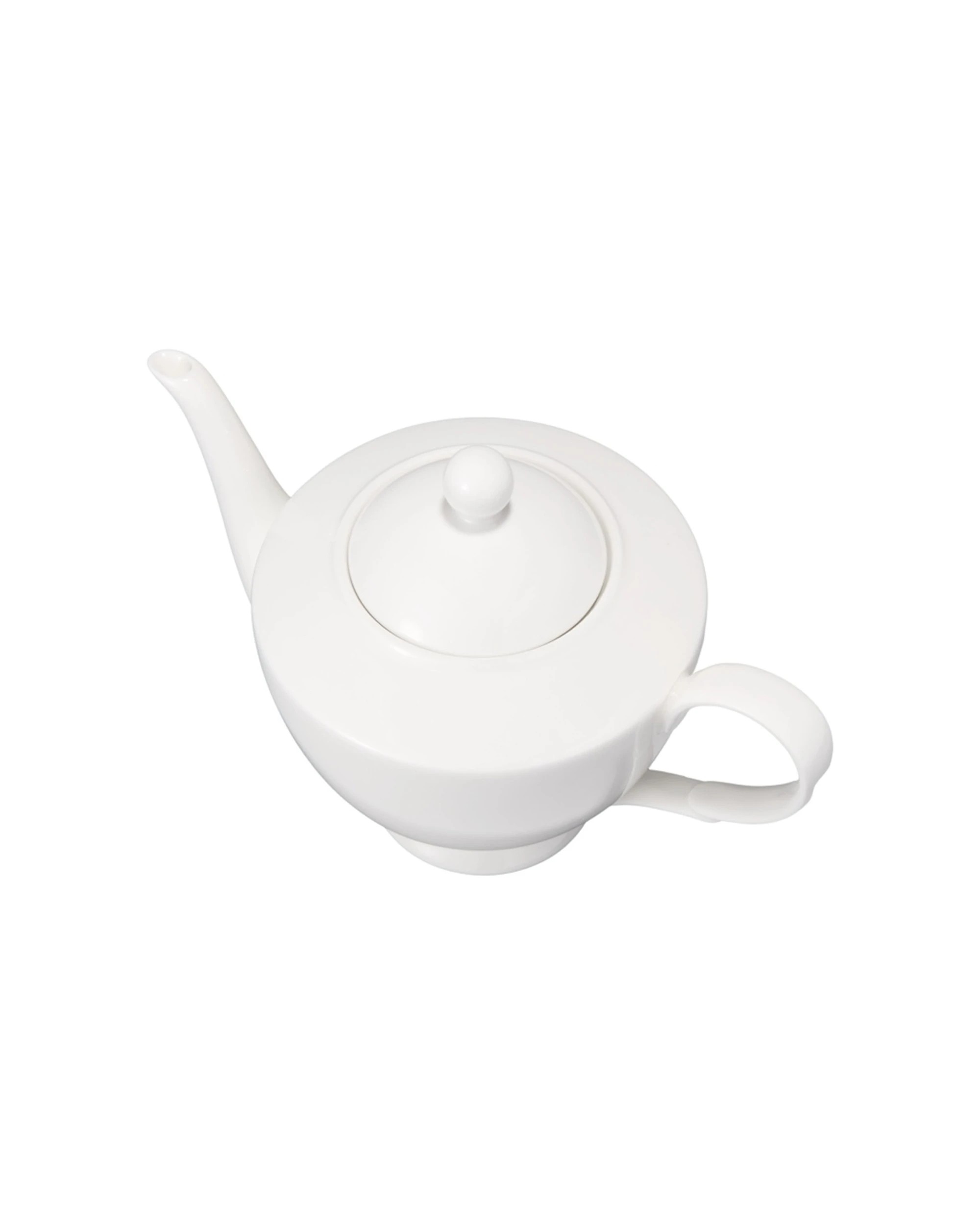 2 Maxwell & Williams Basics Porcelain Classic Teapot With Infuser 1L - White, 2 of 5