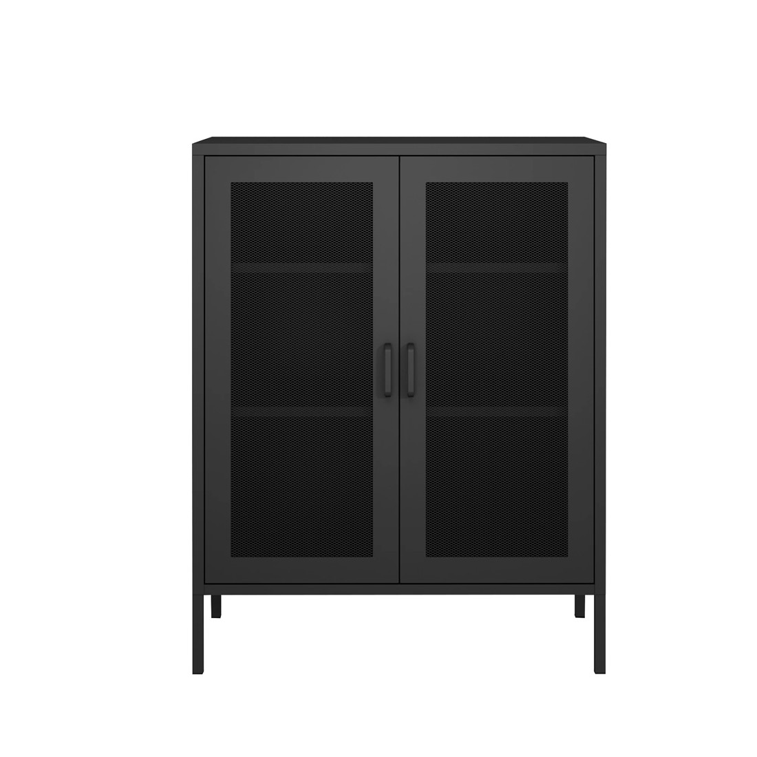 2 Levede Storage Cabinet Steel Kitchen Cupboard Metal Bookcase Filing Office Black, 2 of 7