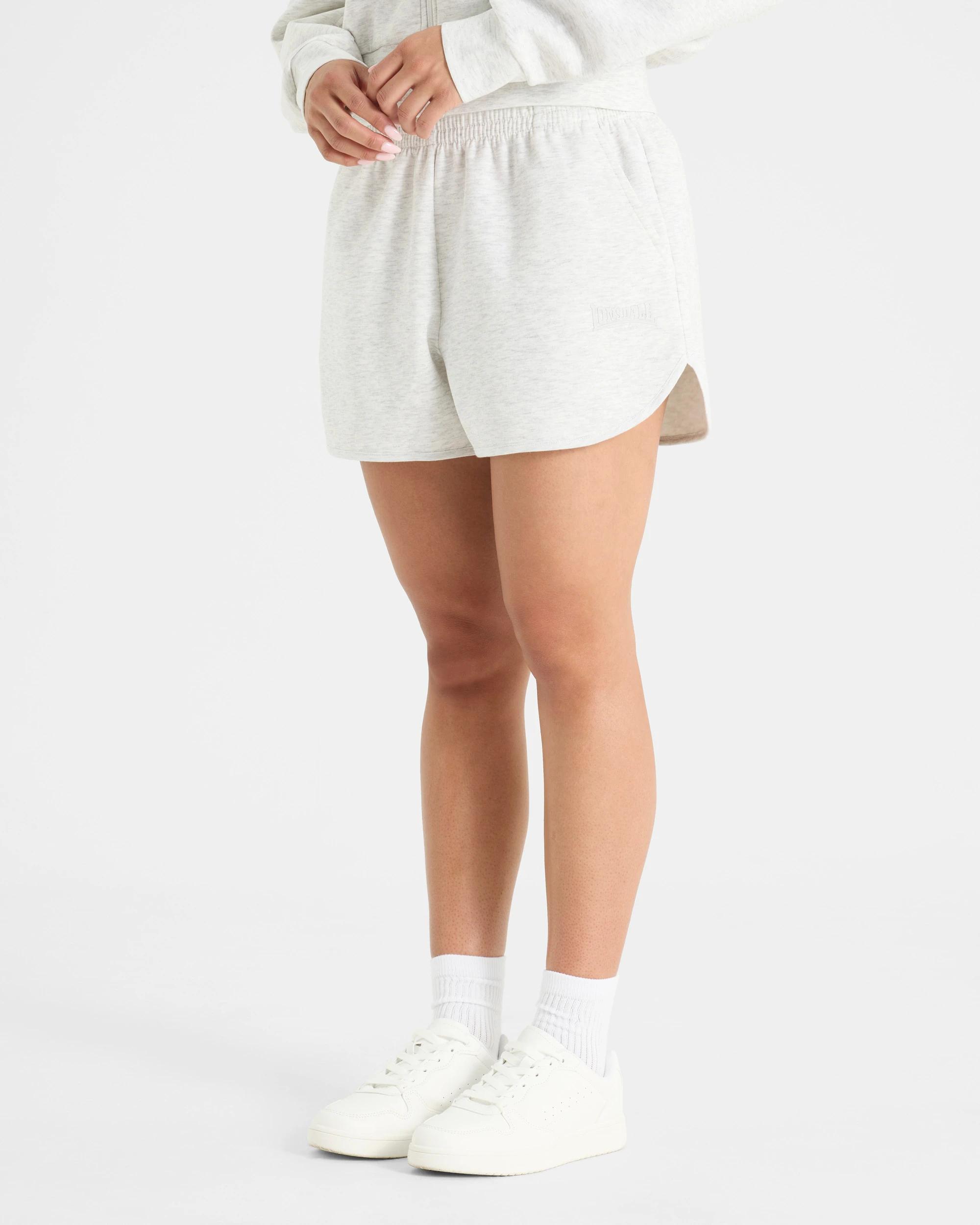 2 Lonsdale London Active Scoop Side Shorts WHITE MARLE, 2 of 5