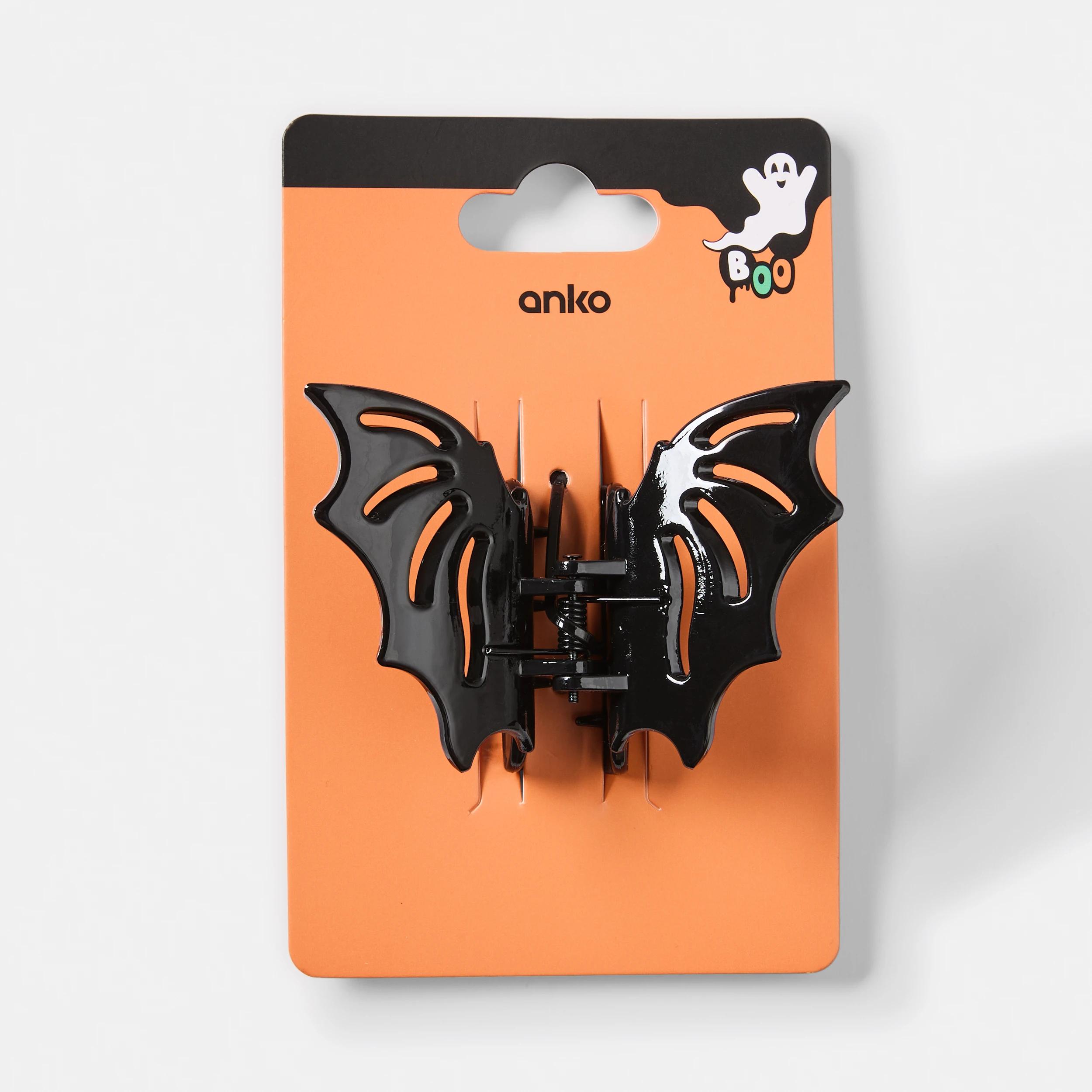 4 Black Halloween Bat Claw Hair Clip Black, 4 of 4