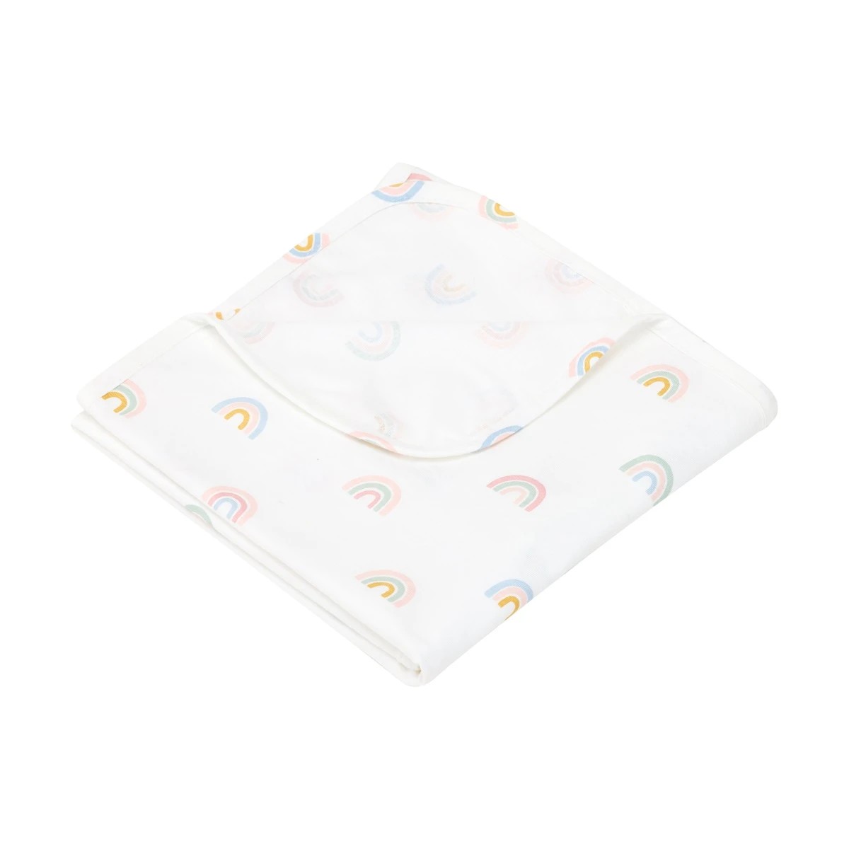 1 Cotton Jersey Blanket - Rainbow, 1 of 5