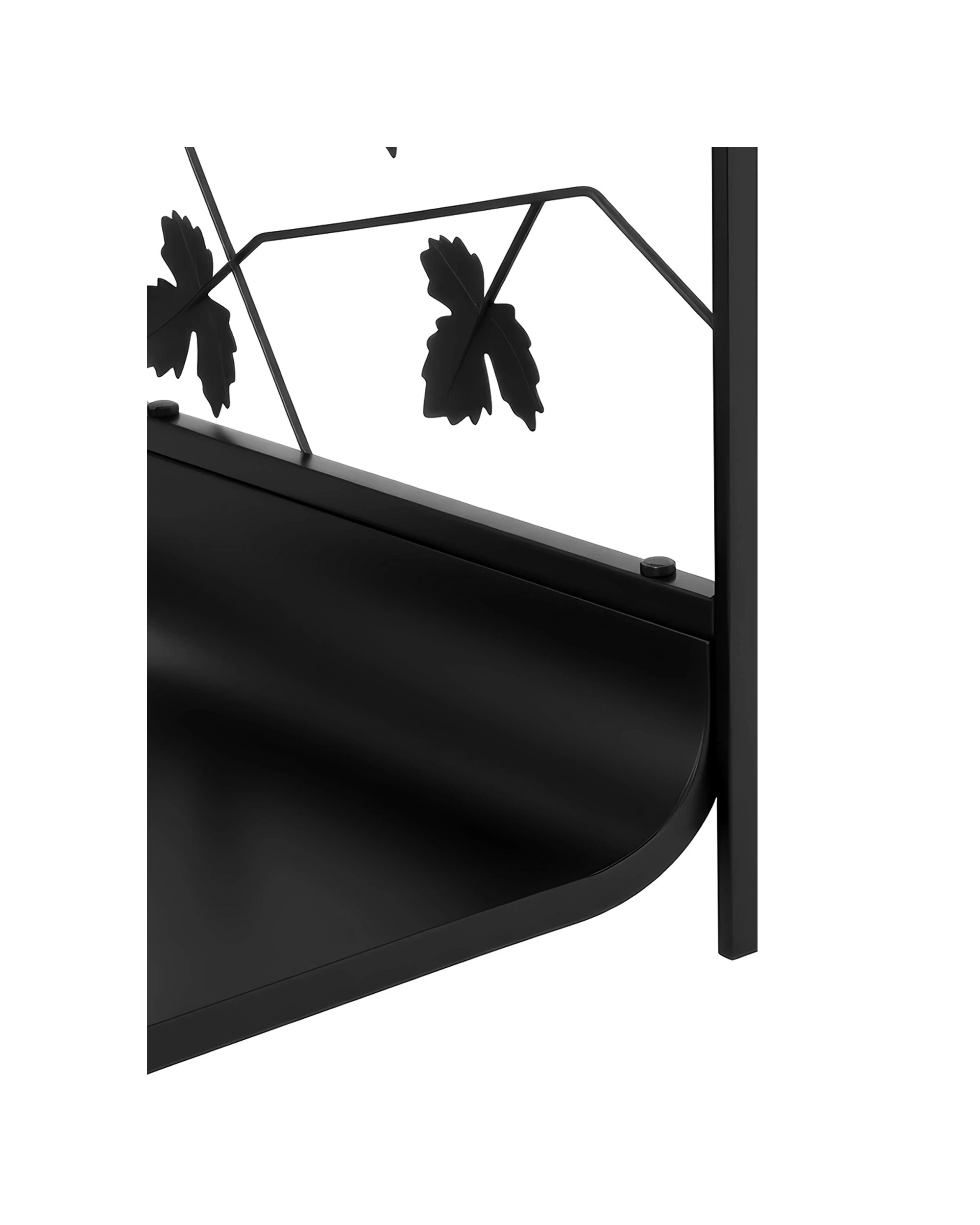 4 Gardeon Firewood Rack 48cm Wood Rack Firewood Storage Indoor Outdoor - Black, 4 of 6