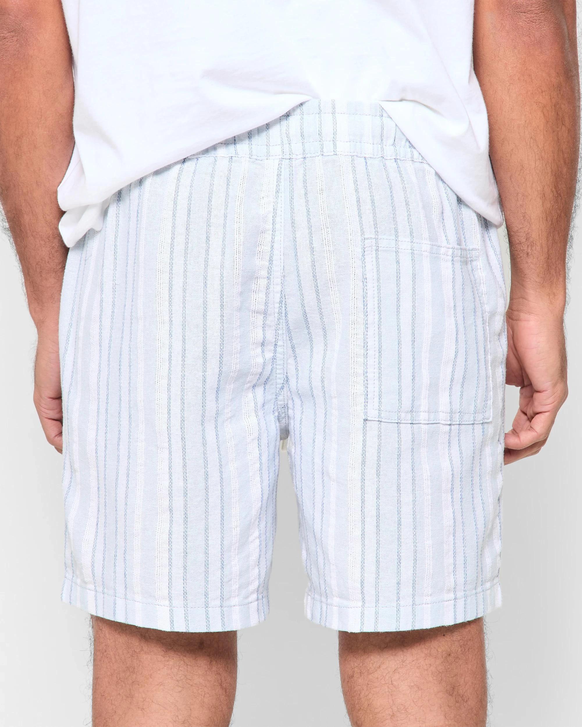 4 Target European Linen Blend Stripe Shorts LIGHT BLUE, 4 of 5