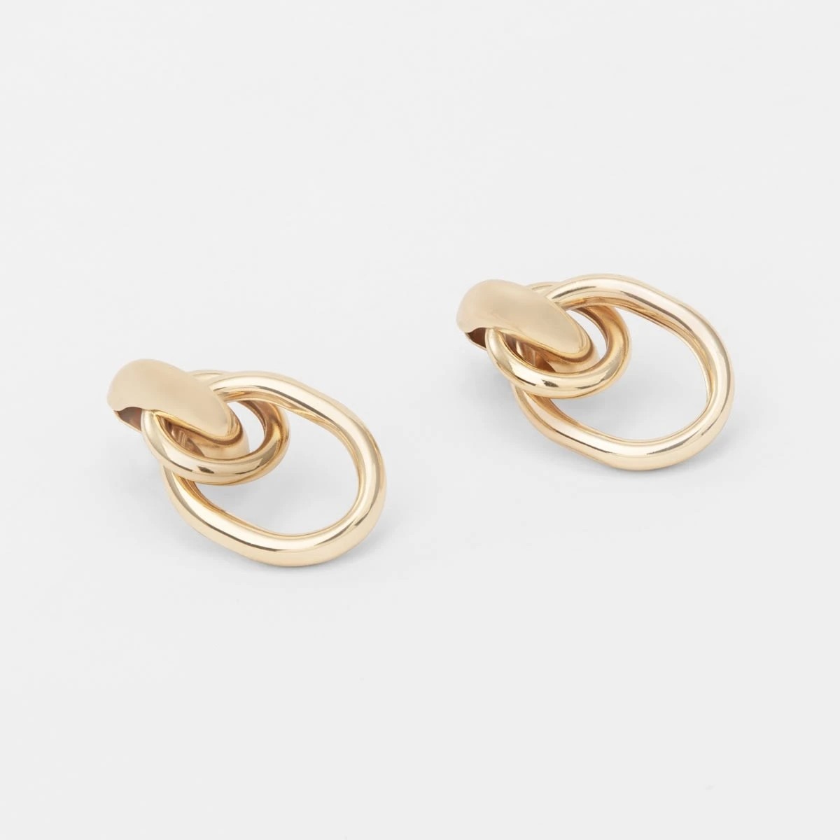 2 Mini Doorknocker Earrings - Gold Tone, 2 of 5