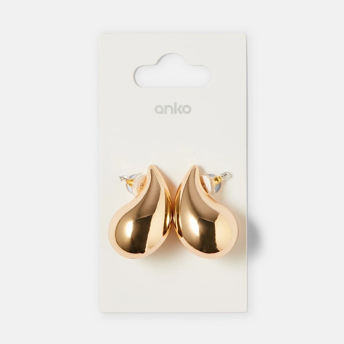 5 Large Teardrop Earrings - Gold Tone, 5 of 5