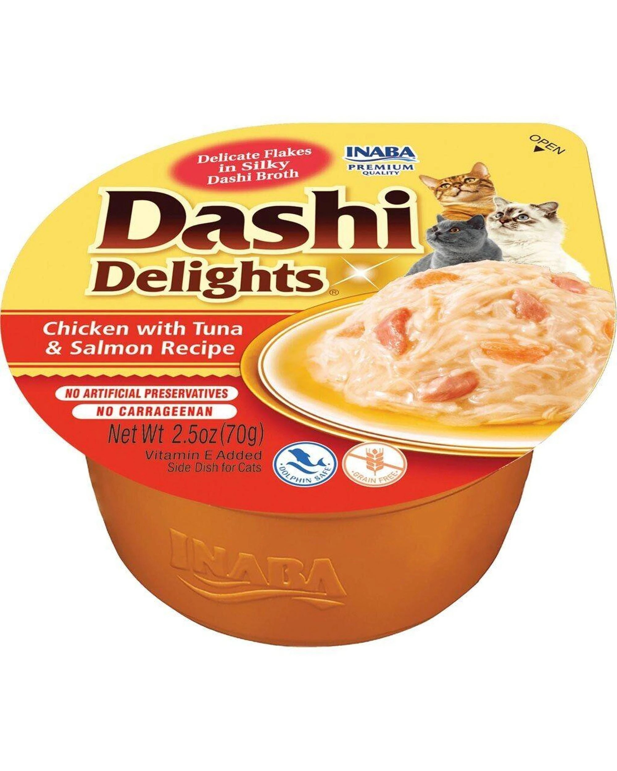 1 Inaba Dashi Delights Cup Chicken Tuna & Salmon 70g 6pk, 1 of 1
