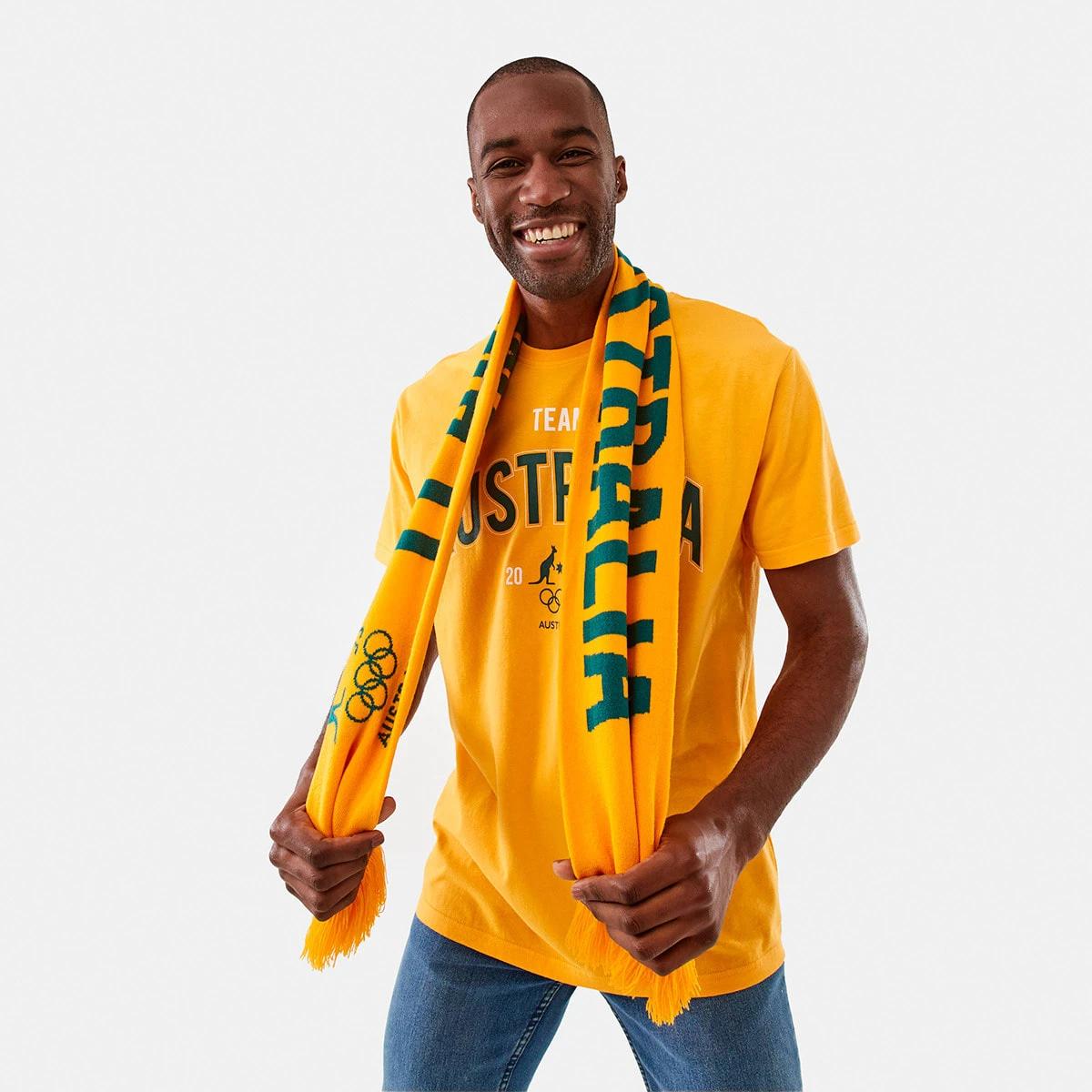 7 Active Unisex Olympics Team Aus Scarf Oz Yellow, 7 of 10