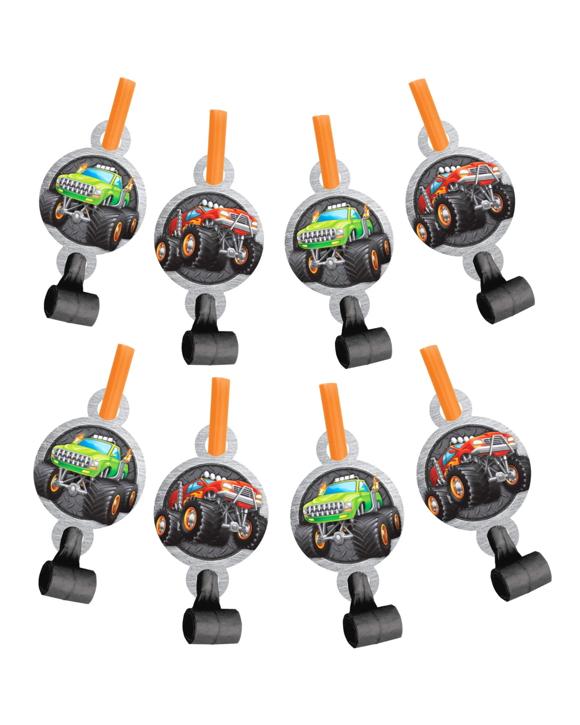 Creative Converting Monster Truck Rally Blowers Pack of 8     
.