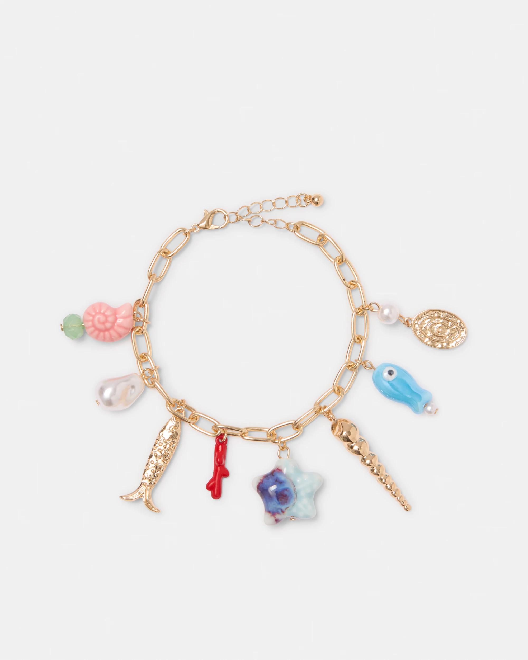 1 Ocean Charms Bracelet - Gold Tone Gold, 1 of 5