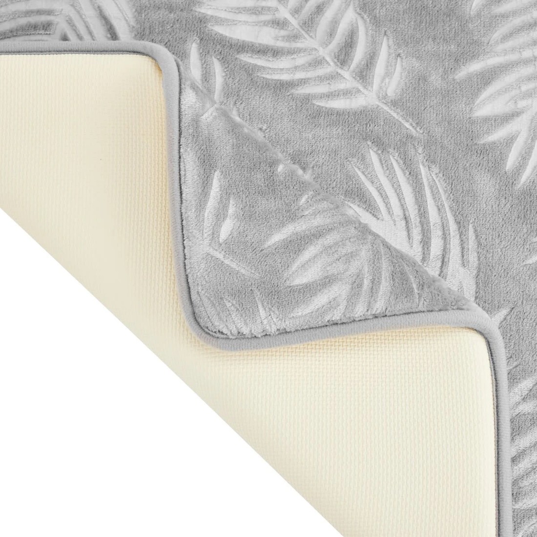 2 Memory Foam Bath Mat - Silver Leaf, 2 of 5