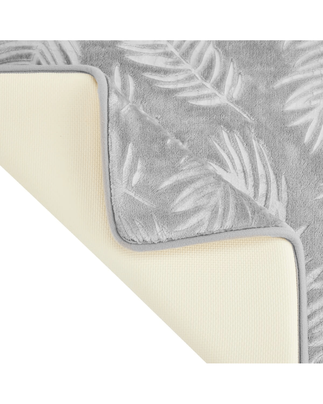 2 Memory Foam Bath Mat - Silver Leaf, 2 of 5