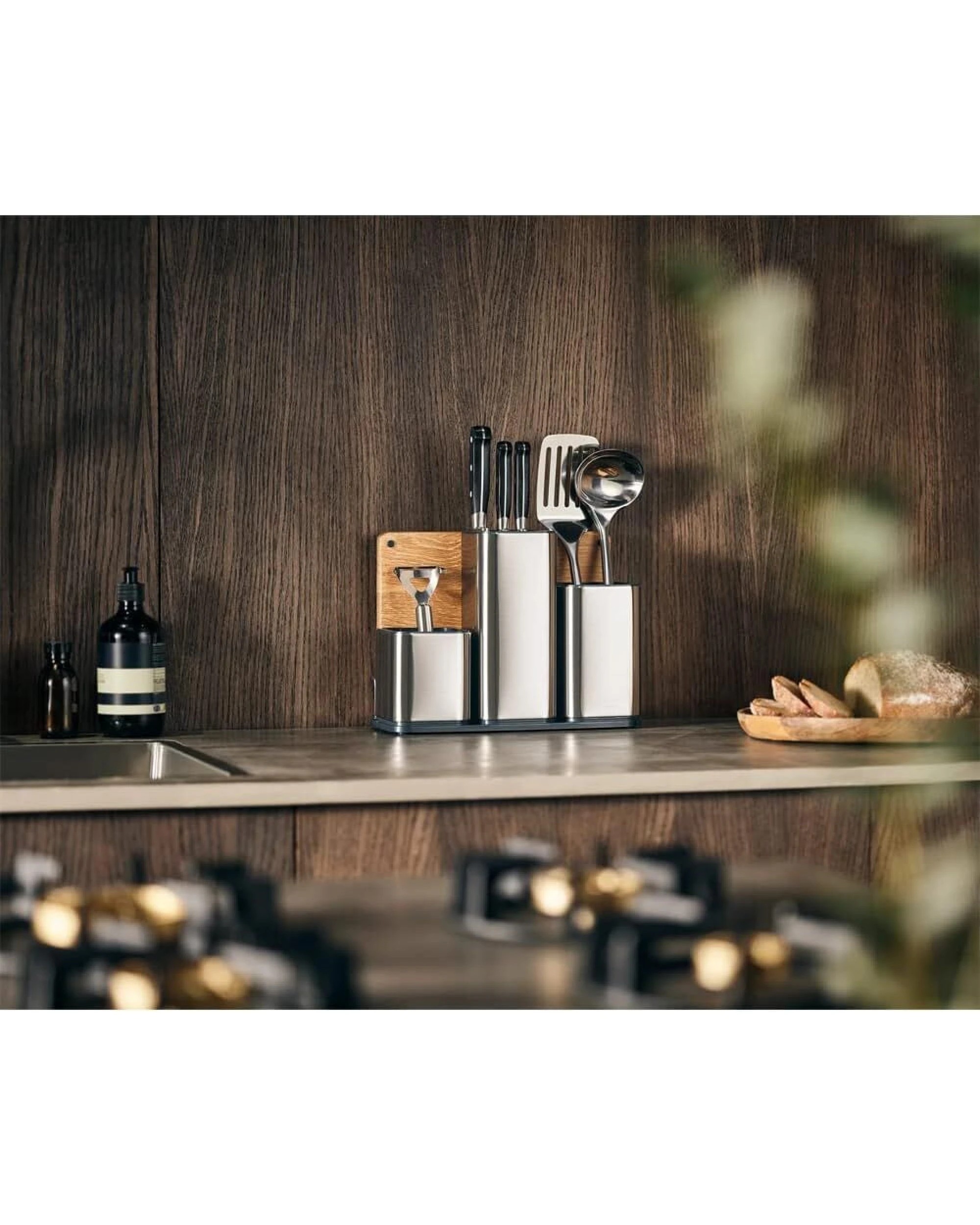 5 Joseph Joseph CounterStore Stainless Steel Kitchen Organizer w/ Chopping Cutting Board, 5 of 9